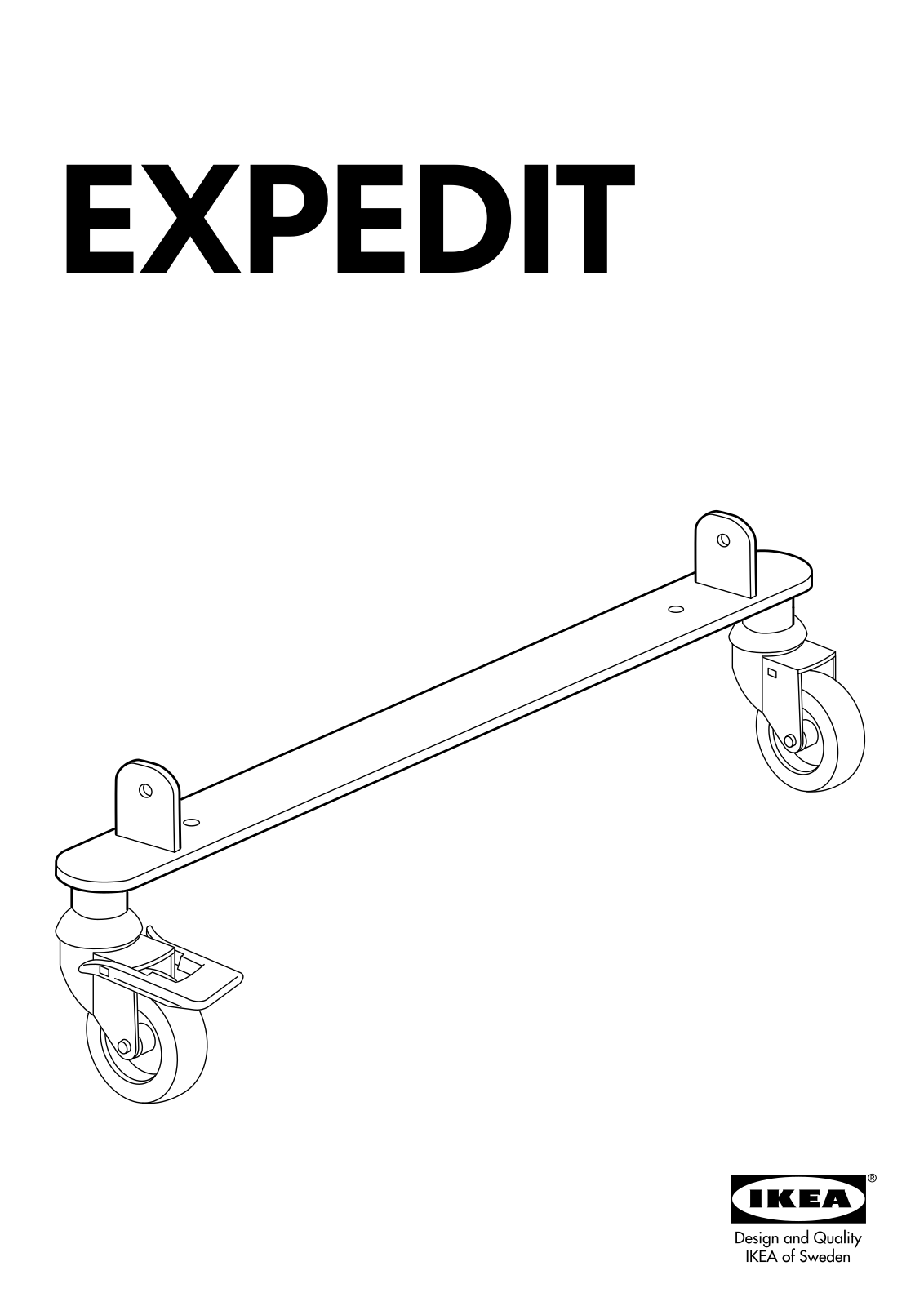 IKEA EXPEDIT CASTORS Assembly Instruction