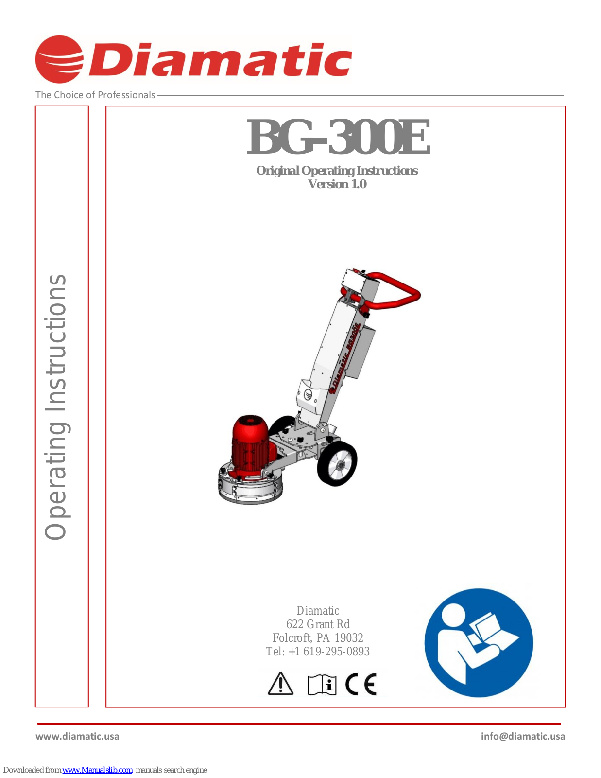 Diamatic BG-300E Original Operating Instructions - ManualMachine.com