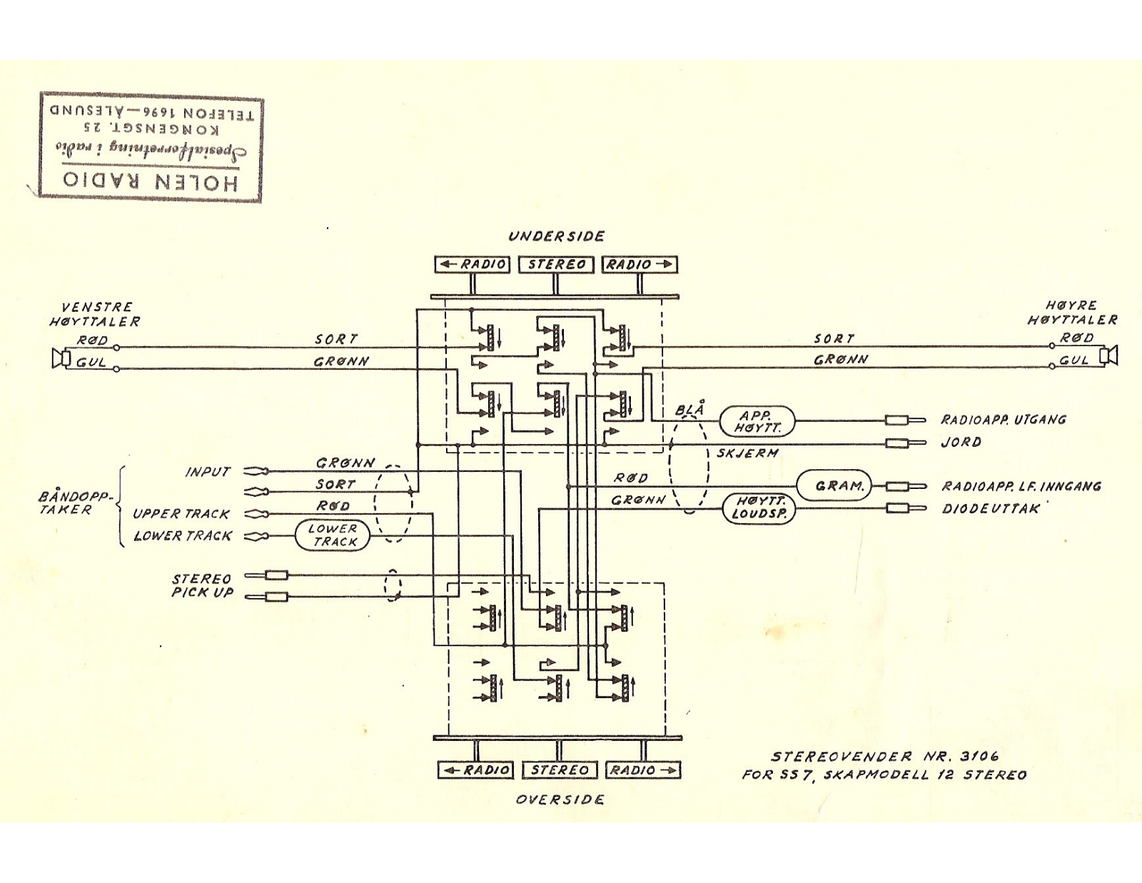 Tandberg Solvsuper 7, Solvsuper 7 De Luxe Schematic