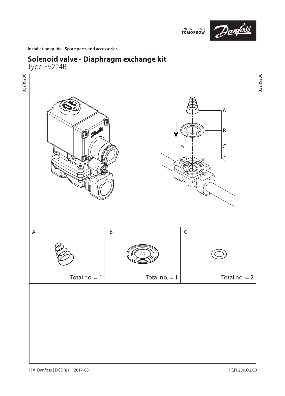 Danfoss EV224B Installation guide