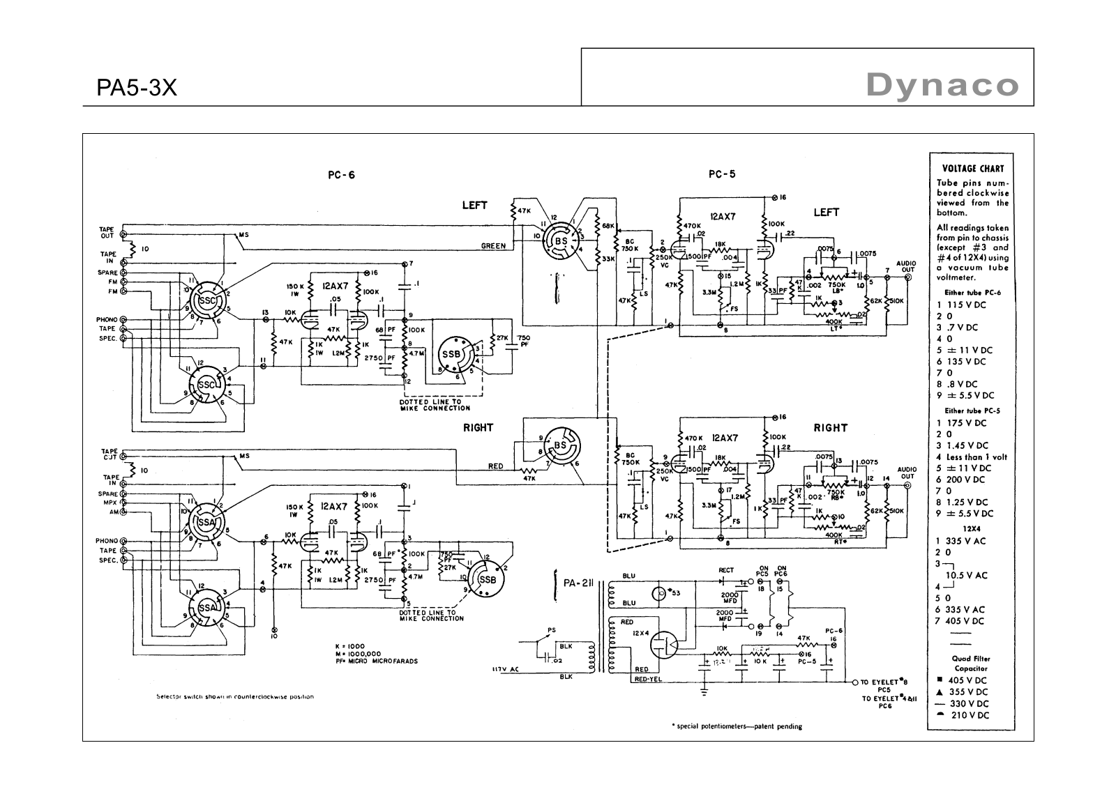 Dynaco PA5-3X Schematic