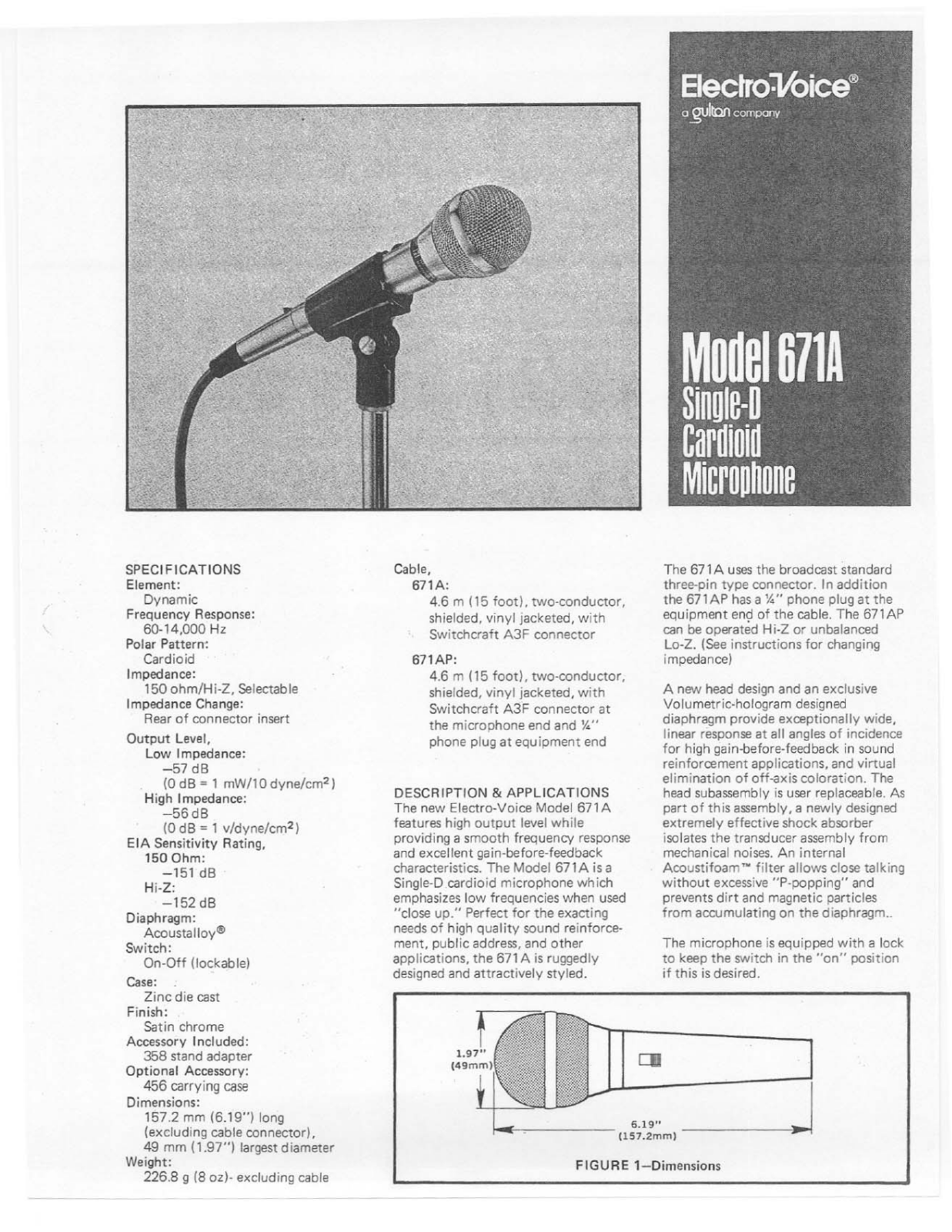 Electro-Voice 671A User Manual