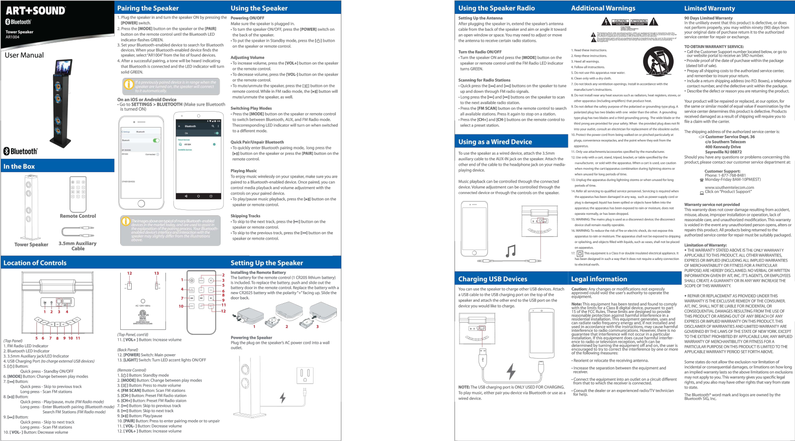 Art Sound AR1004 User Manual