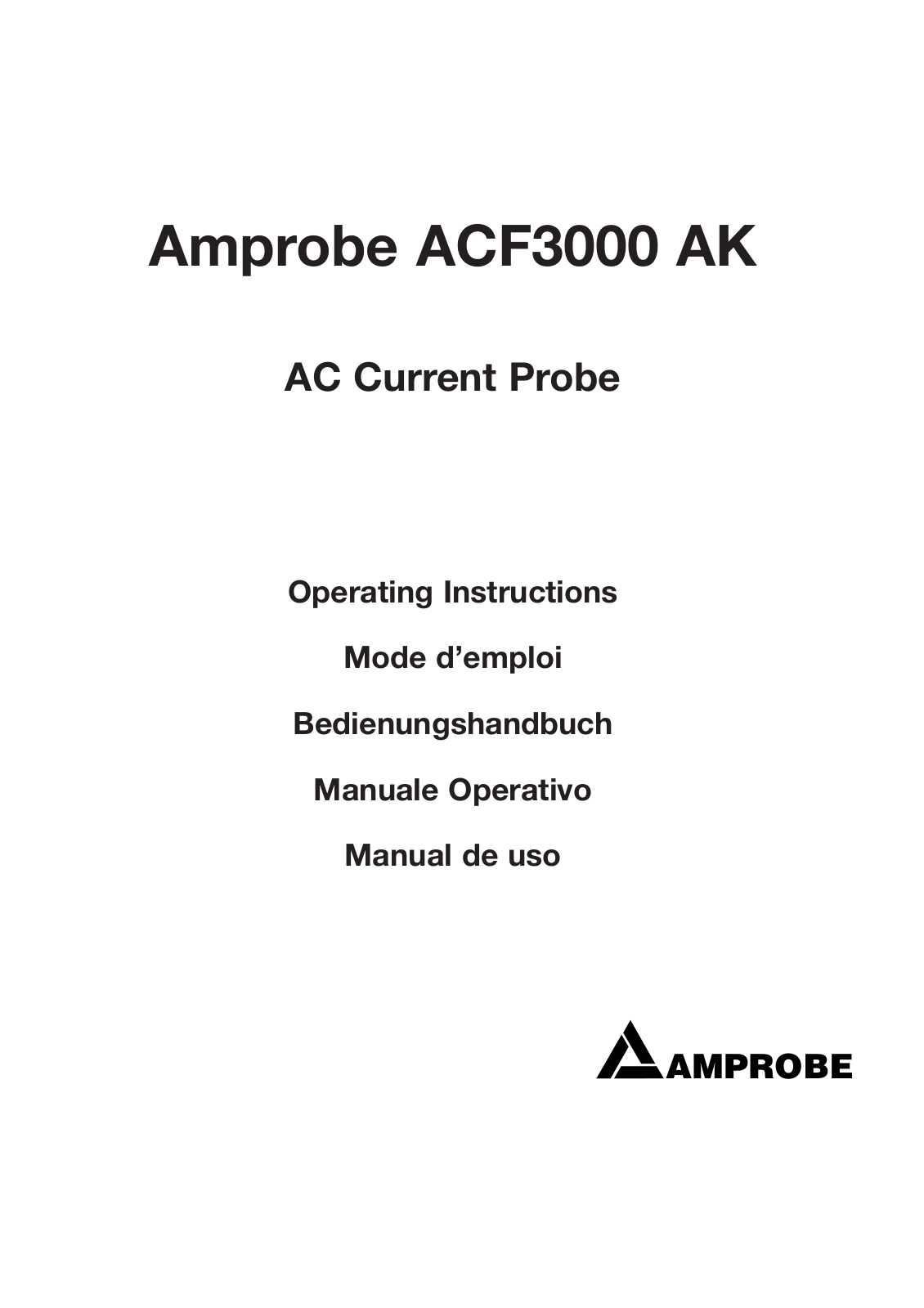 Amprobe ACF-3000AK Operating Manual