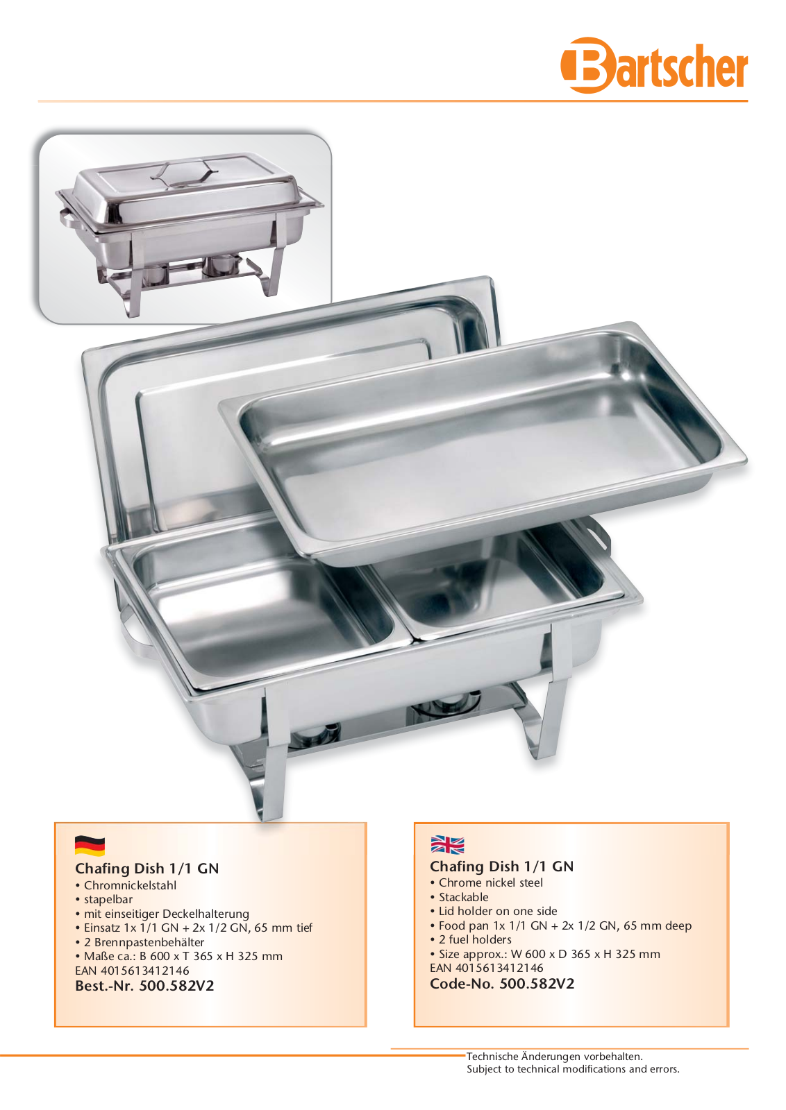 Bartscher 500582V2 BROCHURE