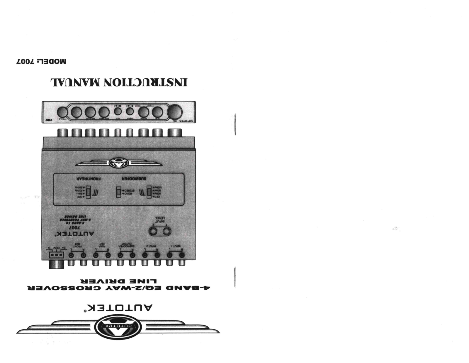 Autotek 7007 Instruction Manual