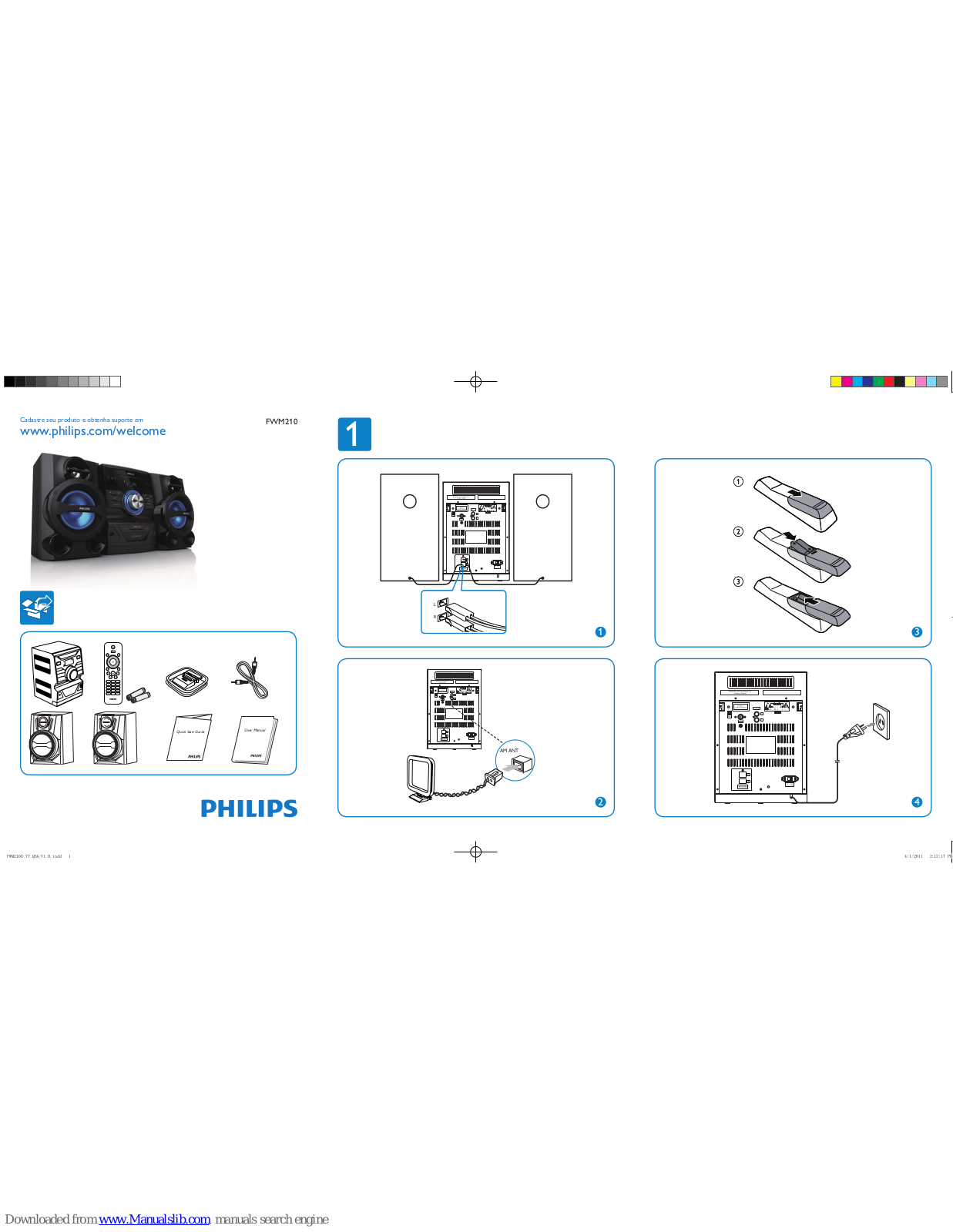 Philips FWM210X/77, FWM210 Quick Start Manual - ManualMachine.com