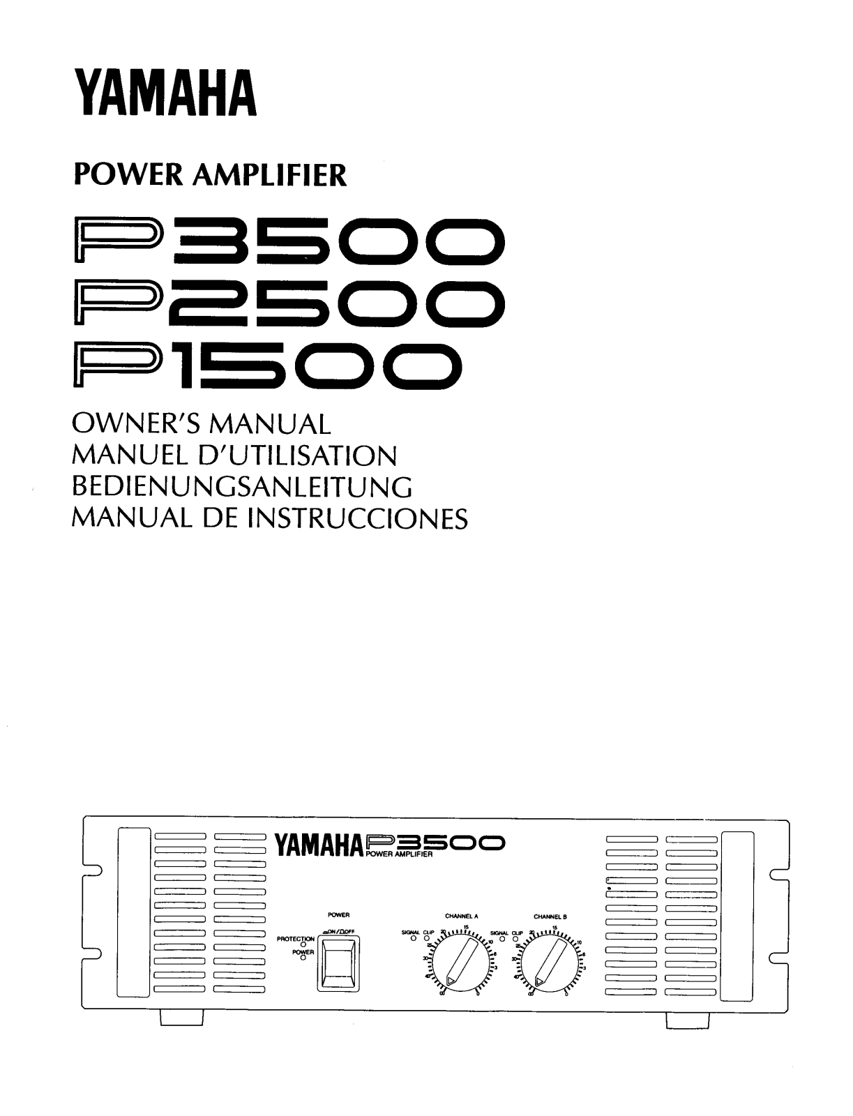 Yamaha P3500 User Manual