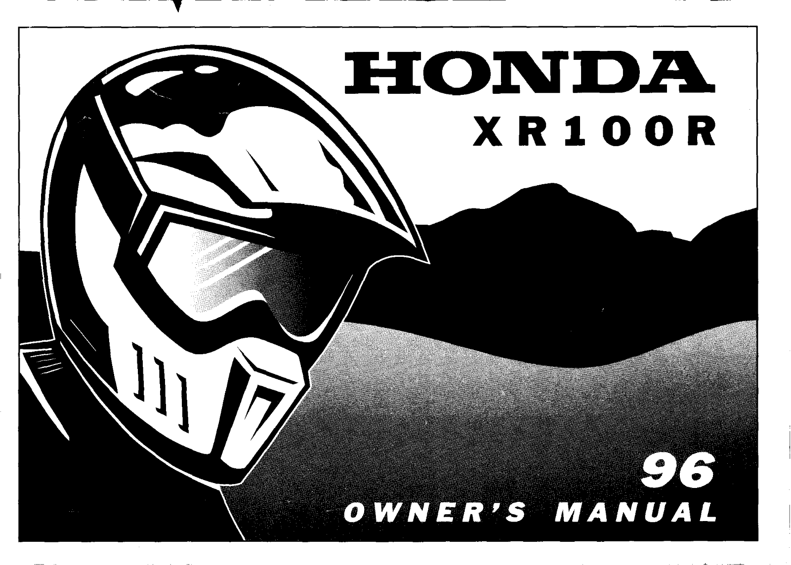 Honda XR100R 1996 Owner's Manual