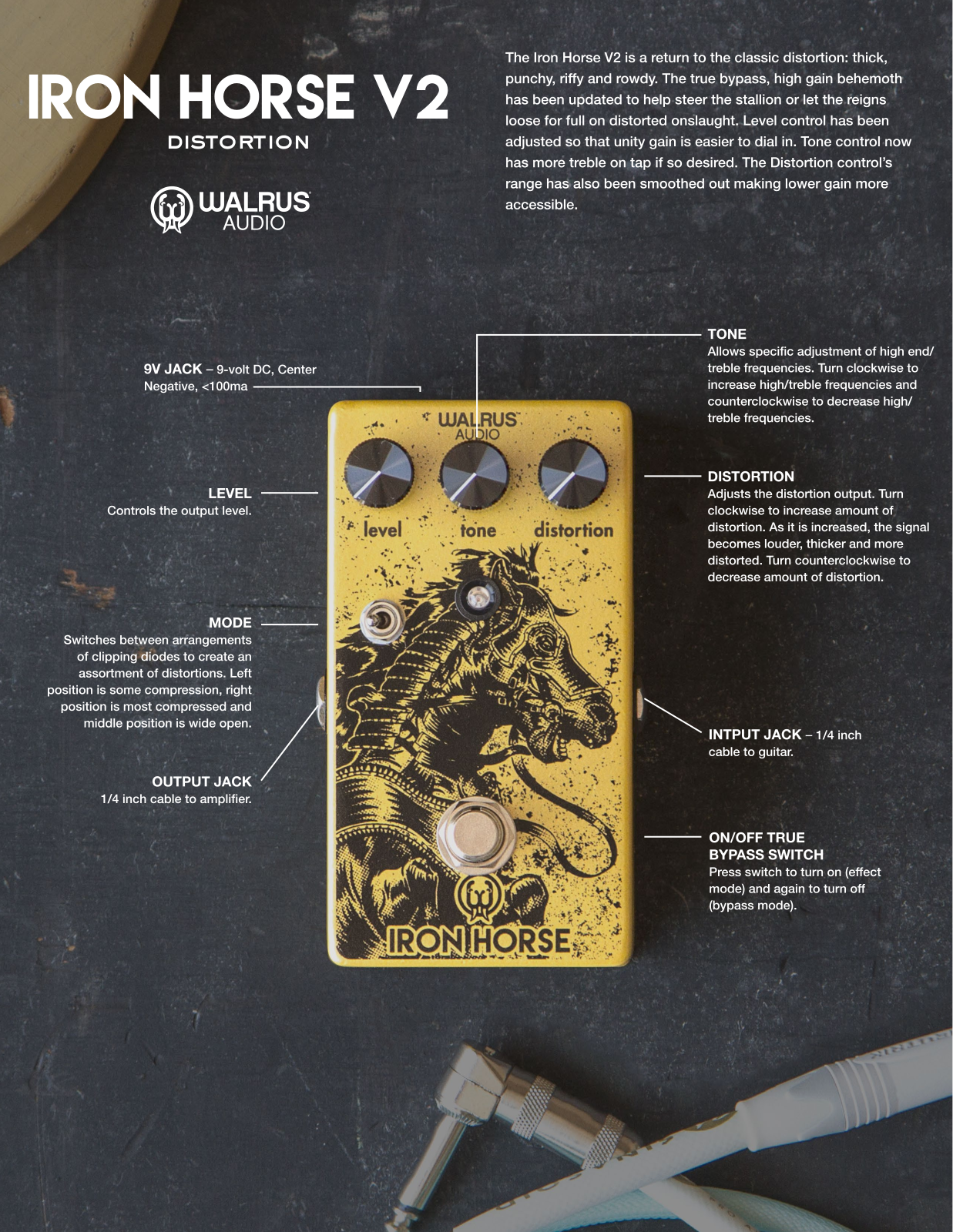 Walrus Audio Iron Horse V2 User manual