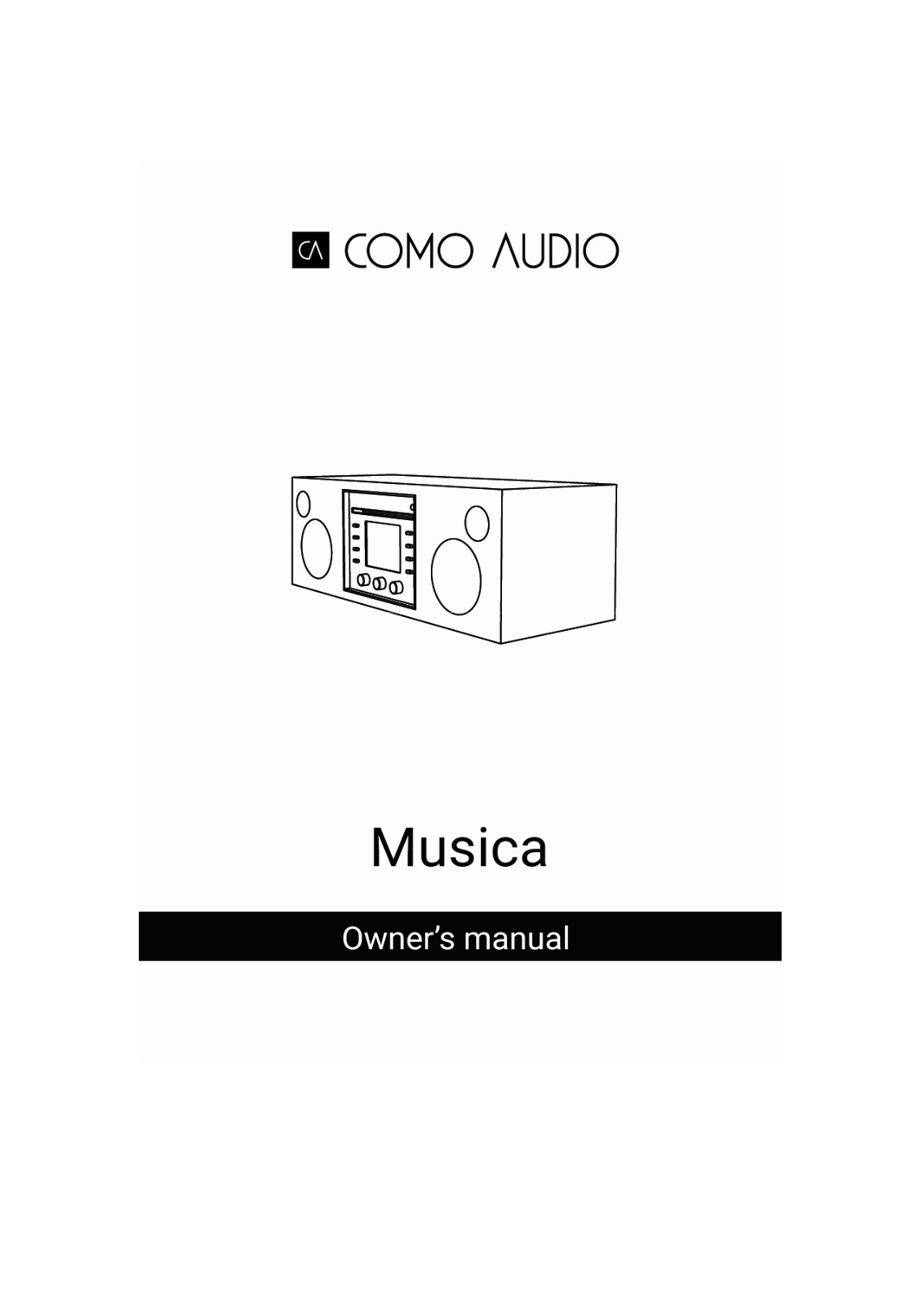 Como Audio MUSICA User Manual