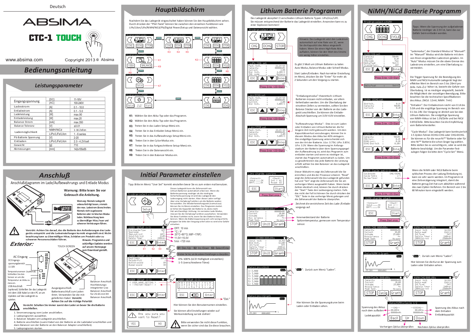 Absima CTC-1 touch User guide - ManualMachine.com