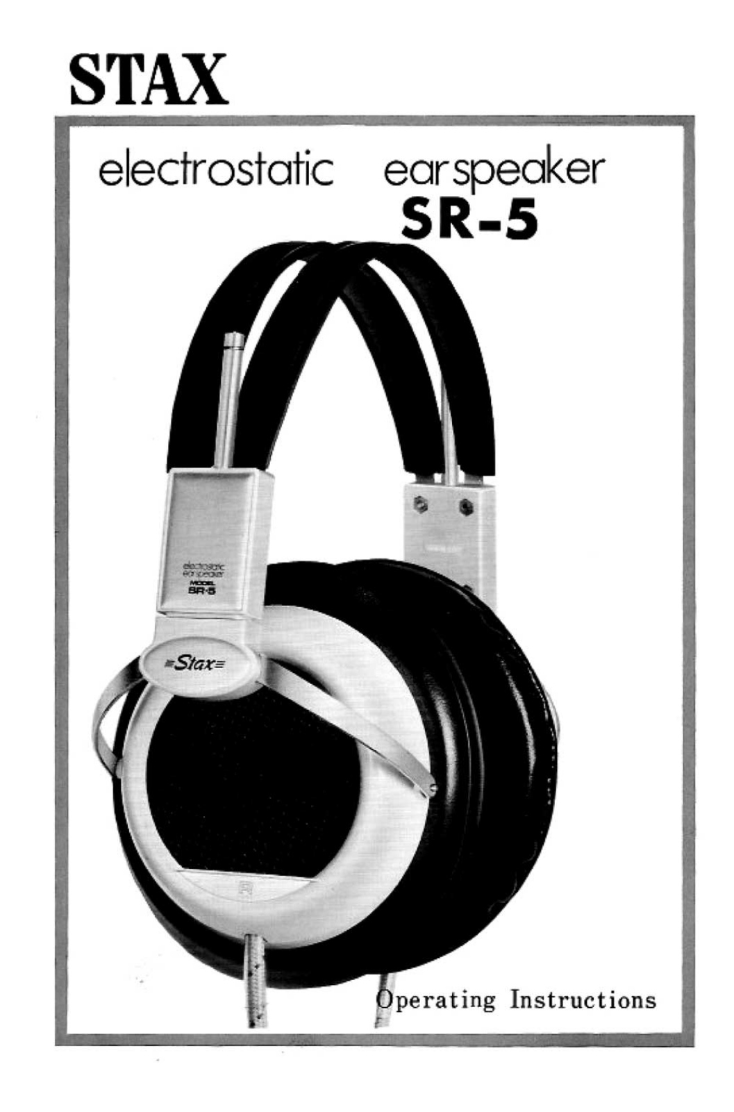 Stax SR-5 Owners manual