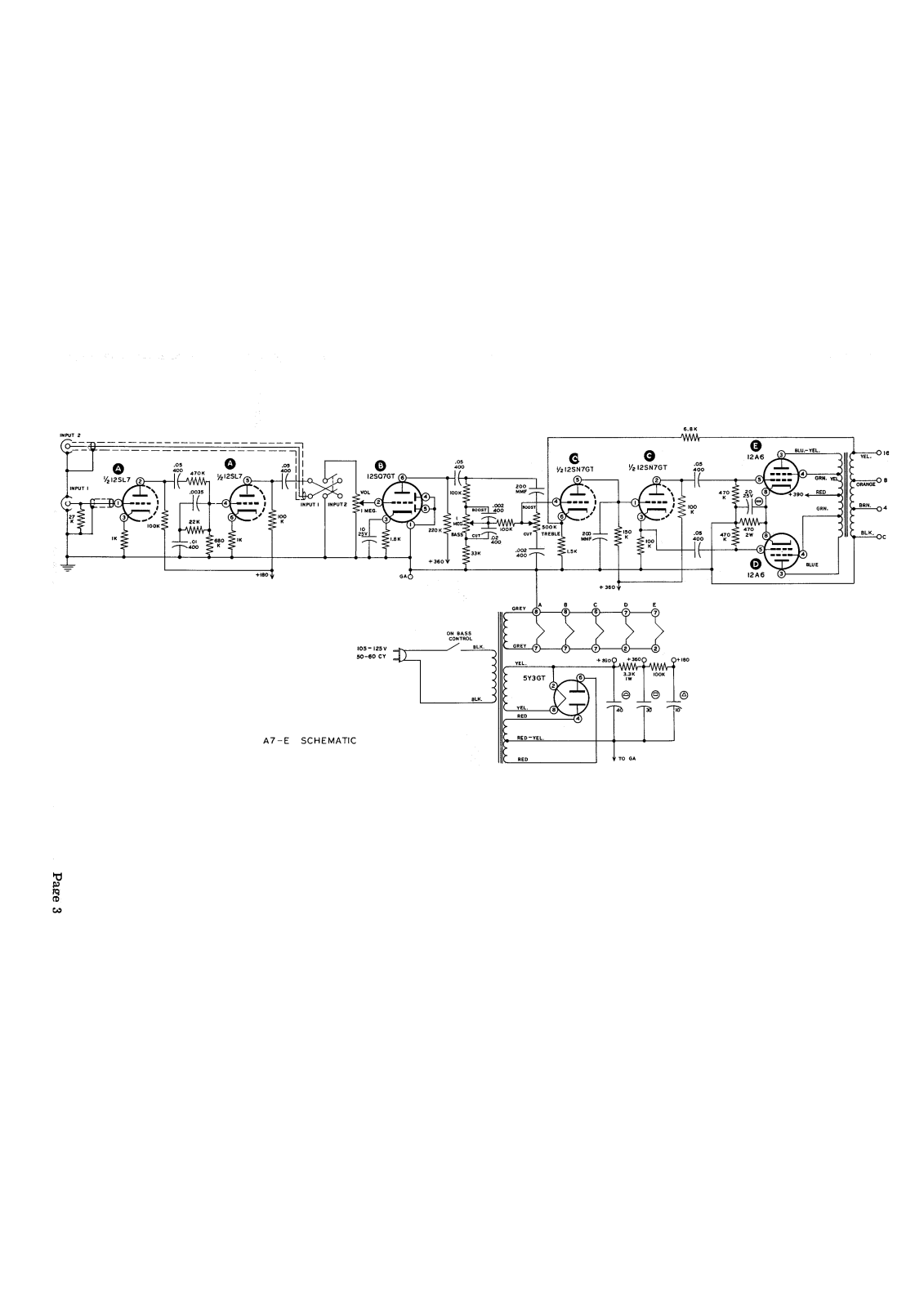 Heath Company A7-E Schematic