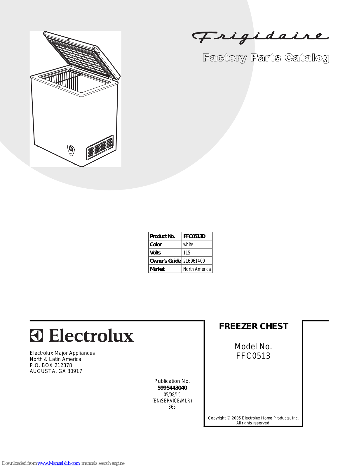 Frigidaire FFC0513, FFC0513D Factory Parts Catalog