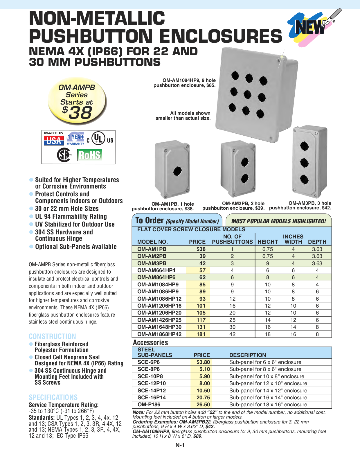 Omega Products OM-AM1084HP9 User Manual