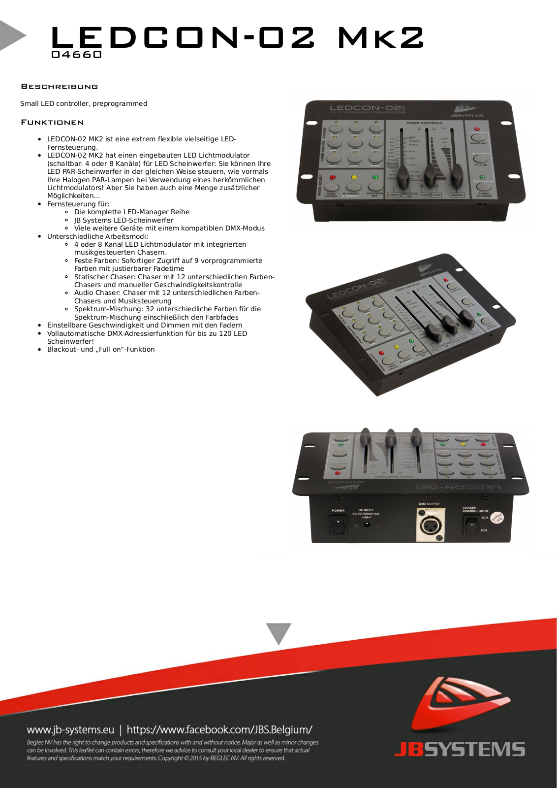 JB Systems LEDCON-02 MK2 User Manual