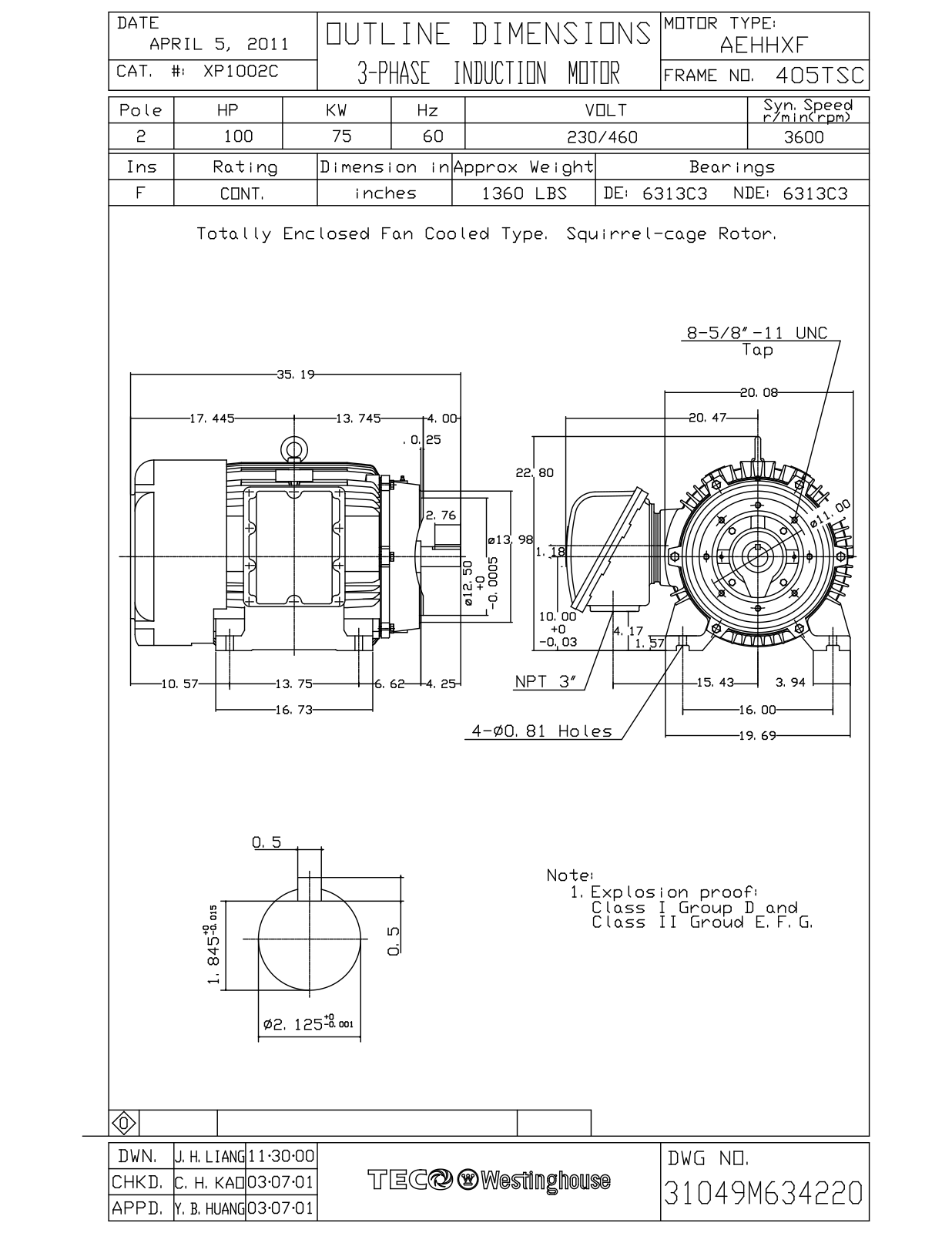 Teco XP1002C Reference Drawing