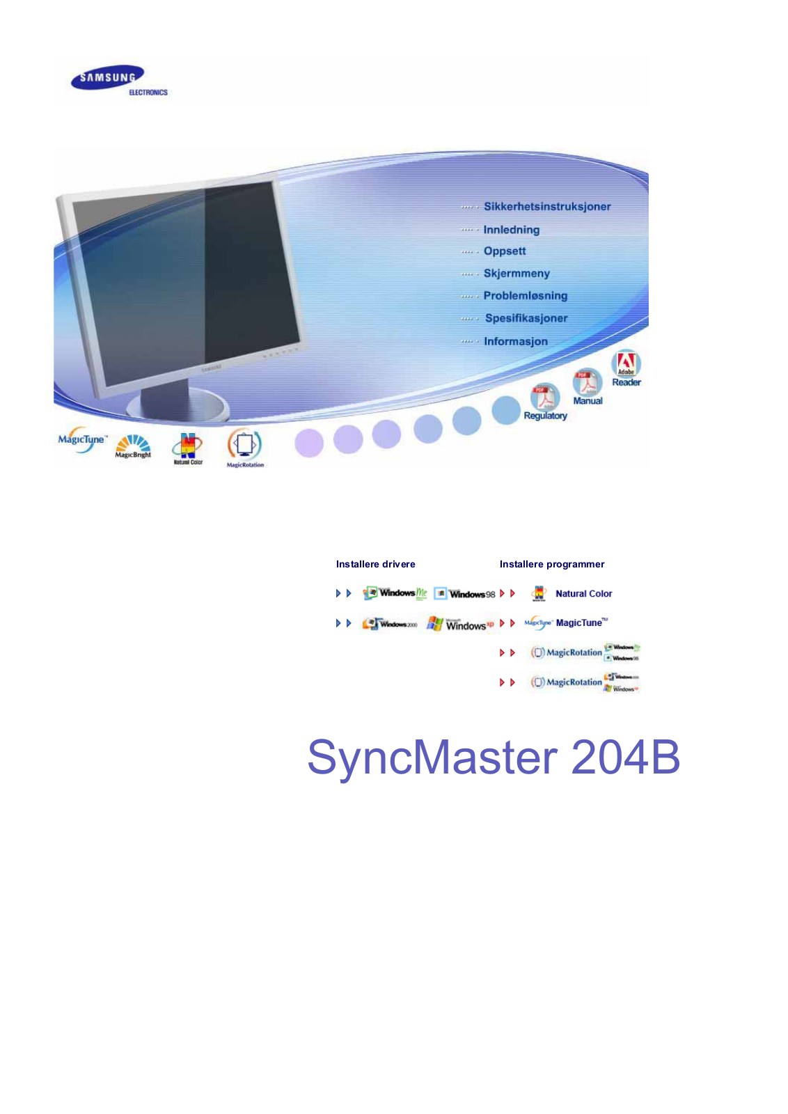 Samsung SYNCMASTER 204B User Manual