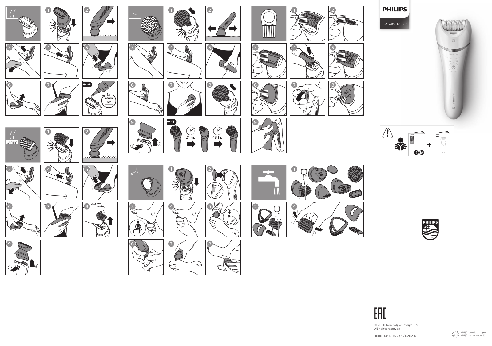 Philips BRE740, BRE700 User Manual