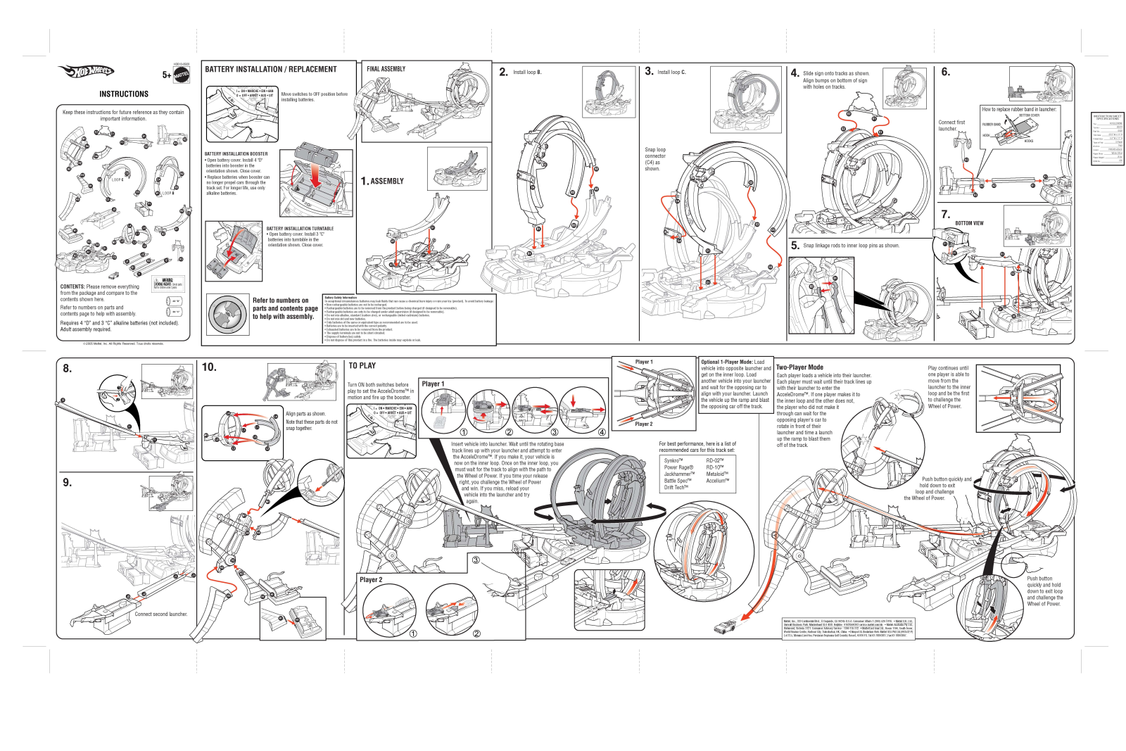 Fisher-Price H3618 Instruction Sheet