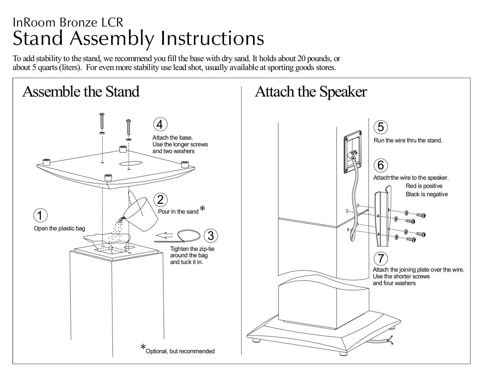 Triad InRoom Bronze Pedestal Assembly Instruction