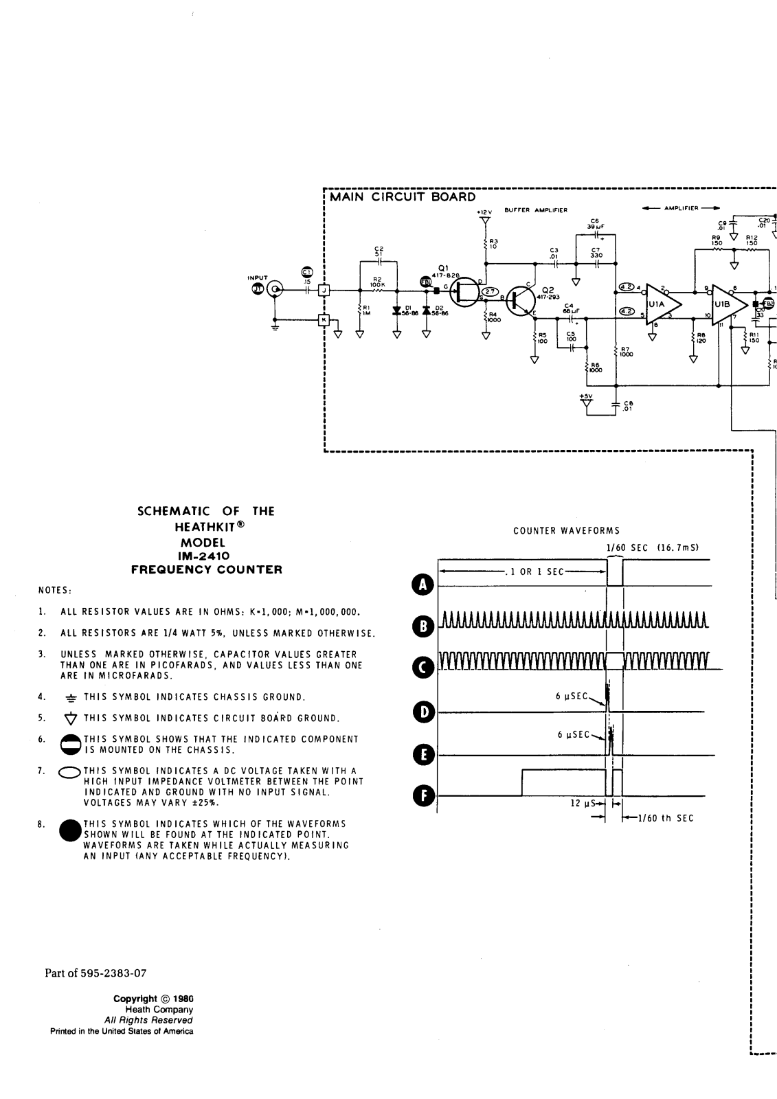 Heathkit IM-2410 Schematic