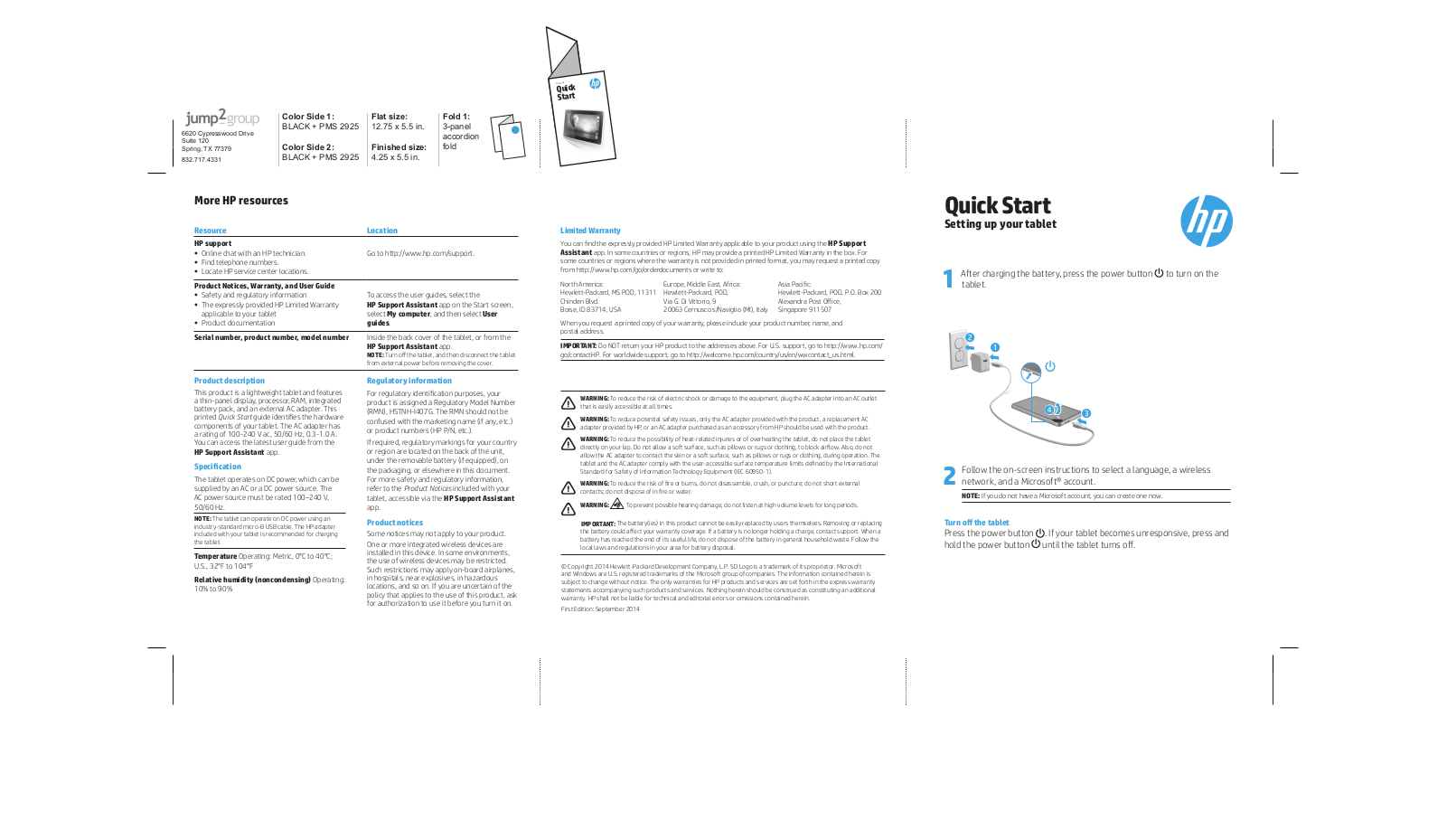 HP Compaq Presario SR5618CF Quick Start Manual