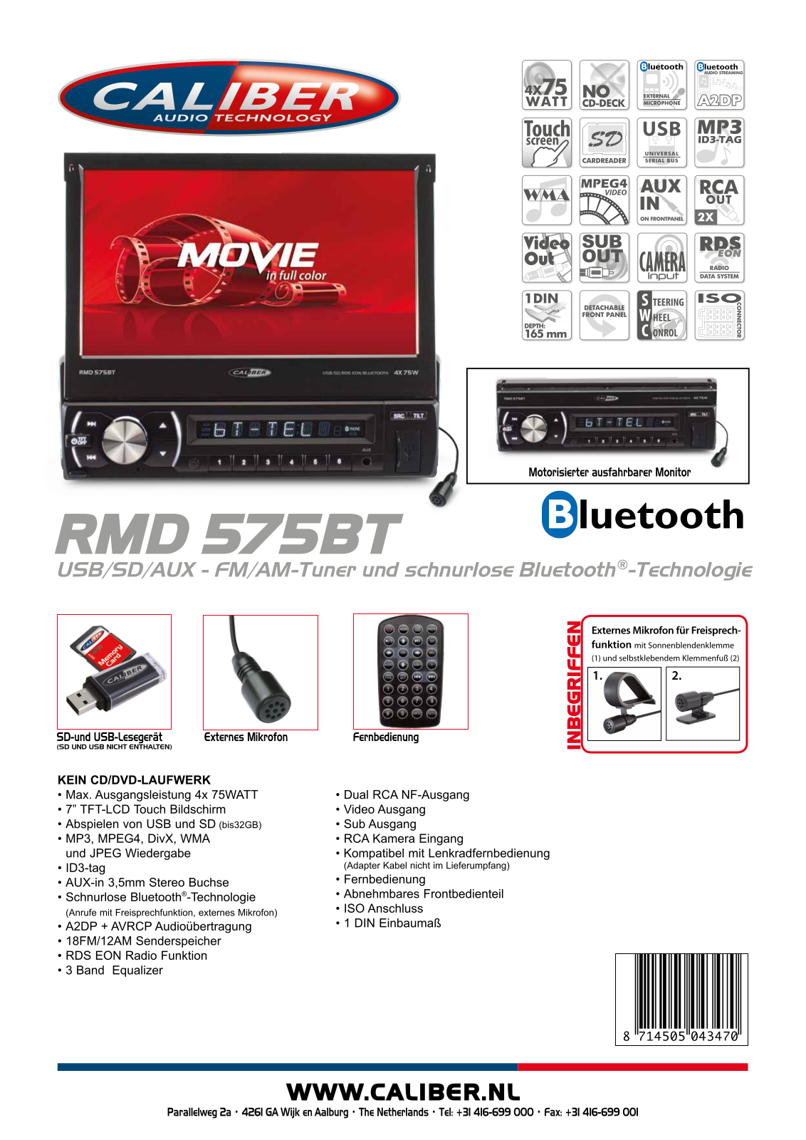 Caliber RMD575BT User Manual