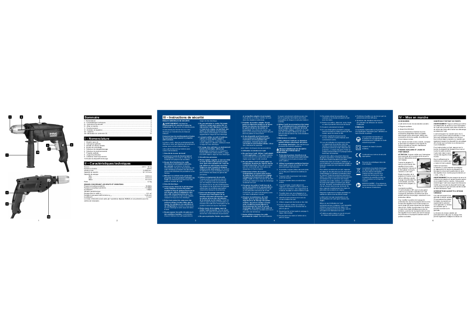 MAC ALLISTER MHD600 User Manual