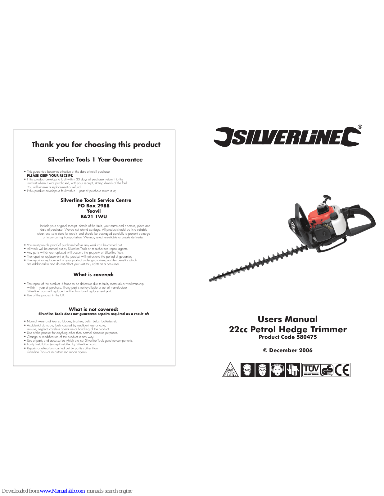 Silverline 550475 User Manual