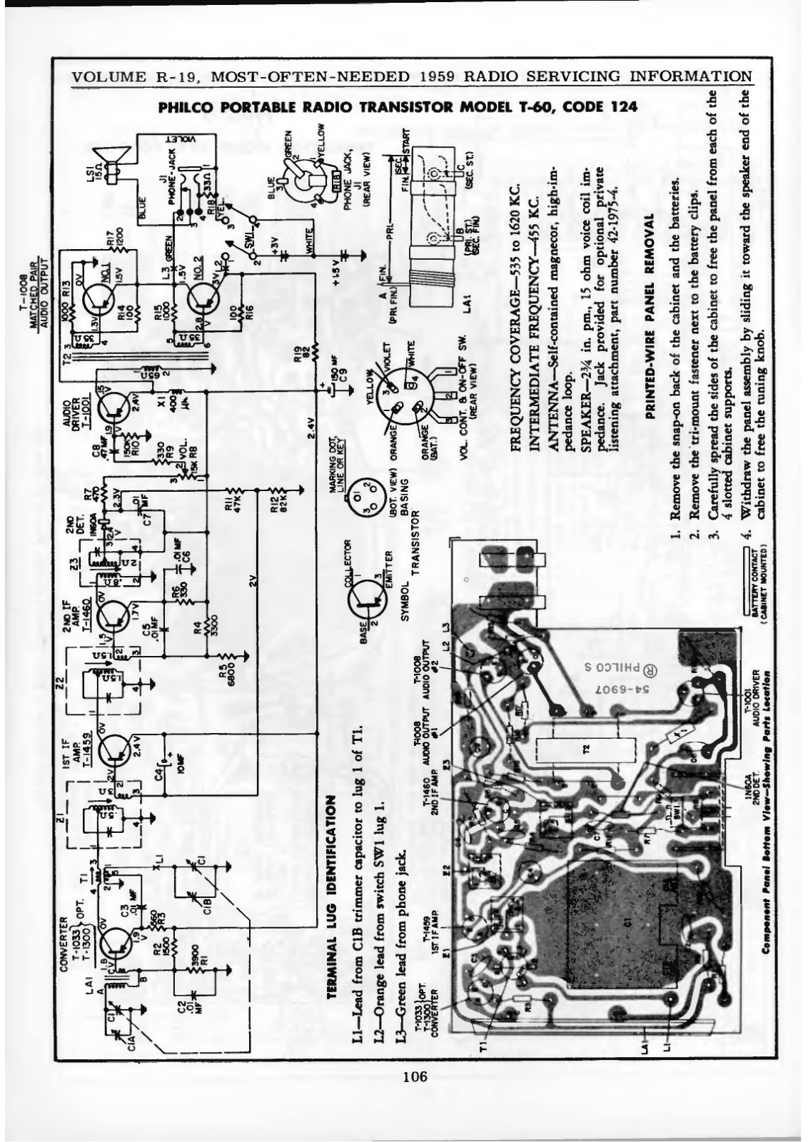 Philco T-60 Schematic