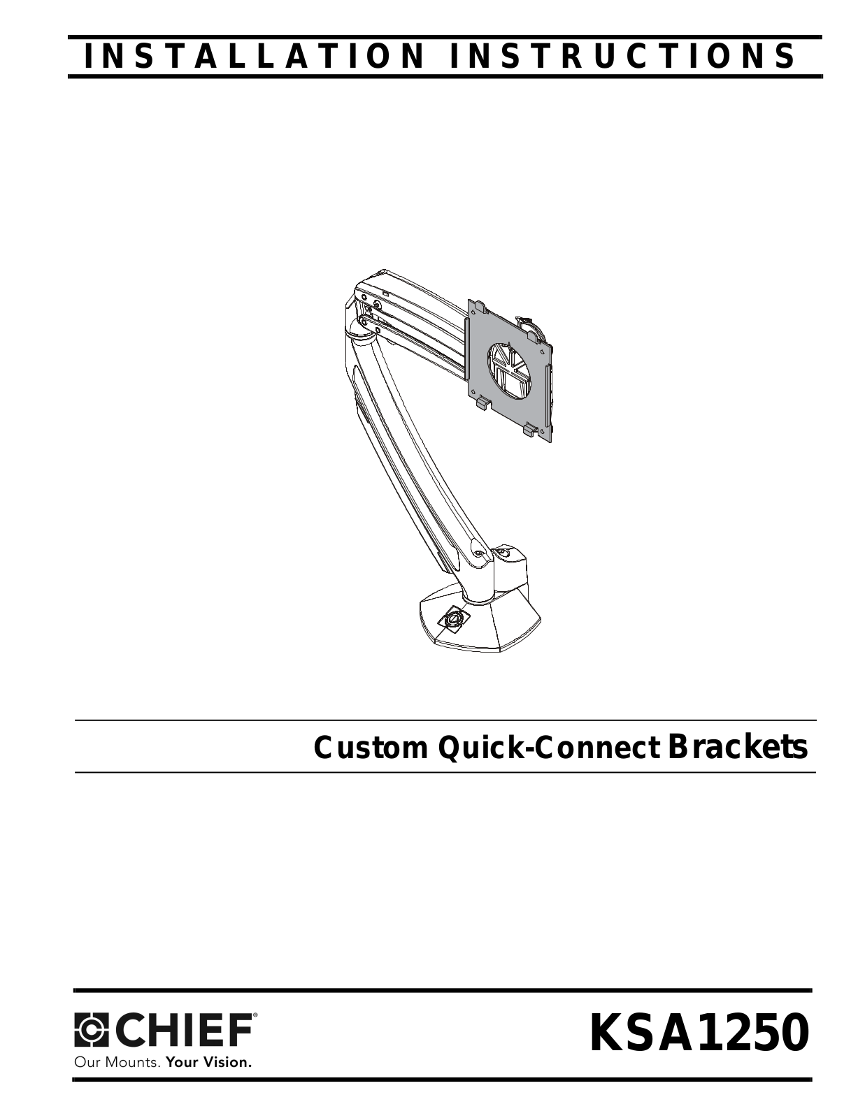 CHIEF KSA1250 User Manual