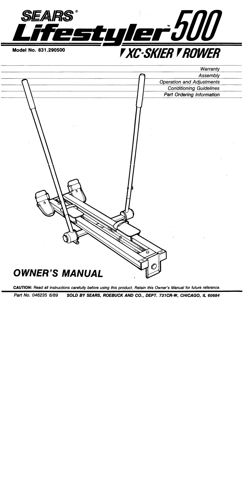 Lifestyler 831.290500 Owner's Manual