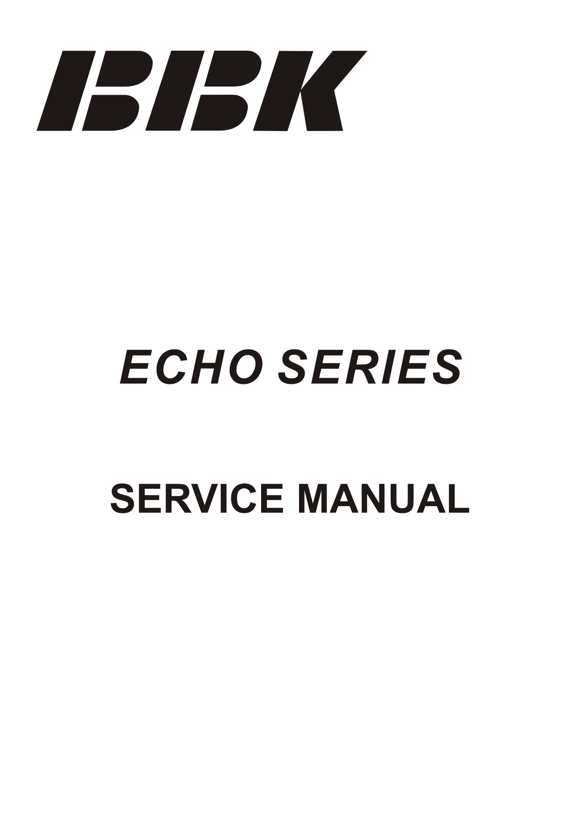 BBK ECHO SERVICE MANUAL