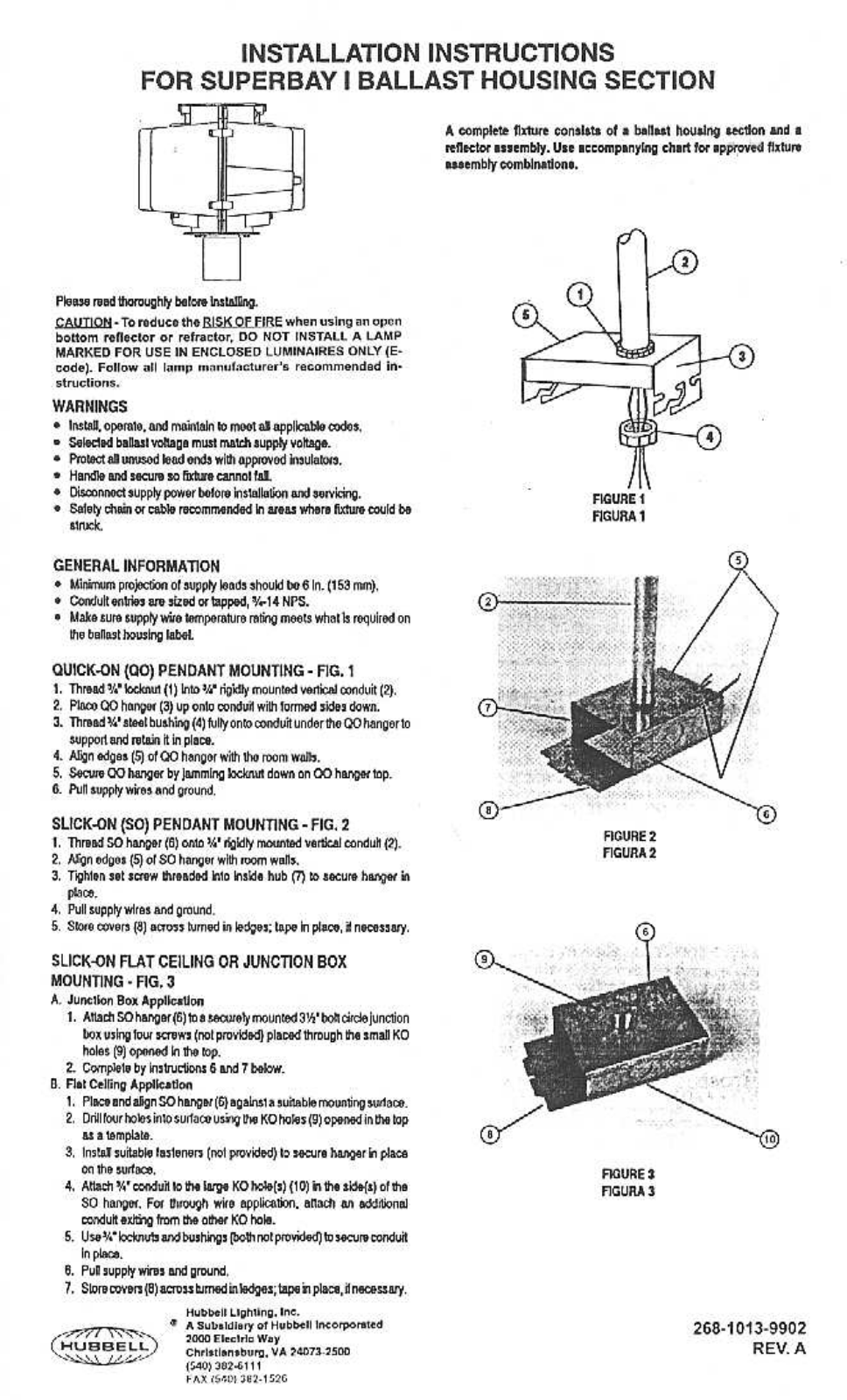 Hubbell Lighting BL BLST HSG User Manual