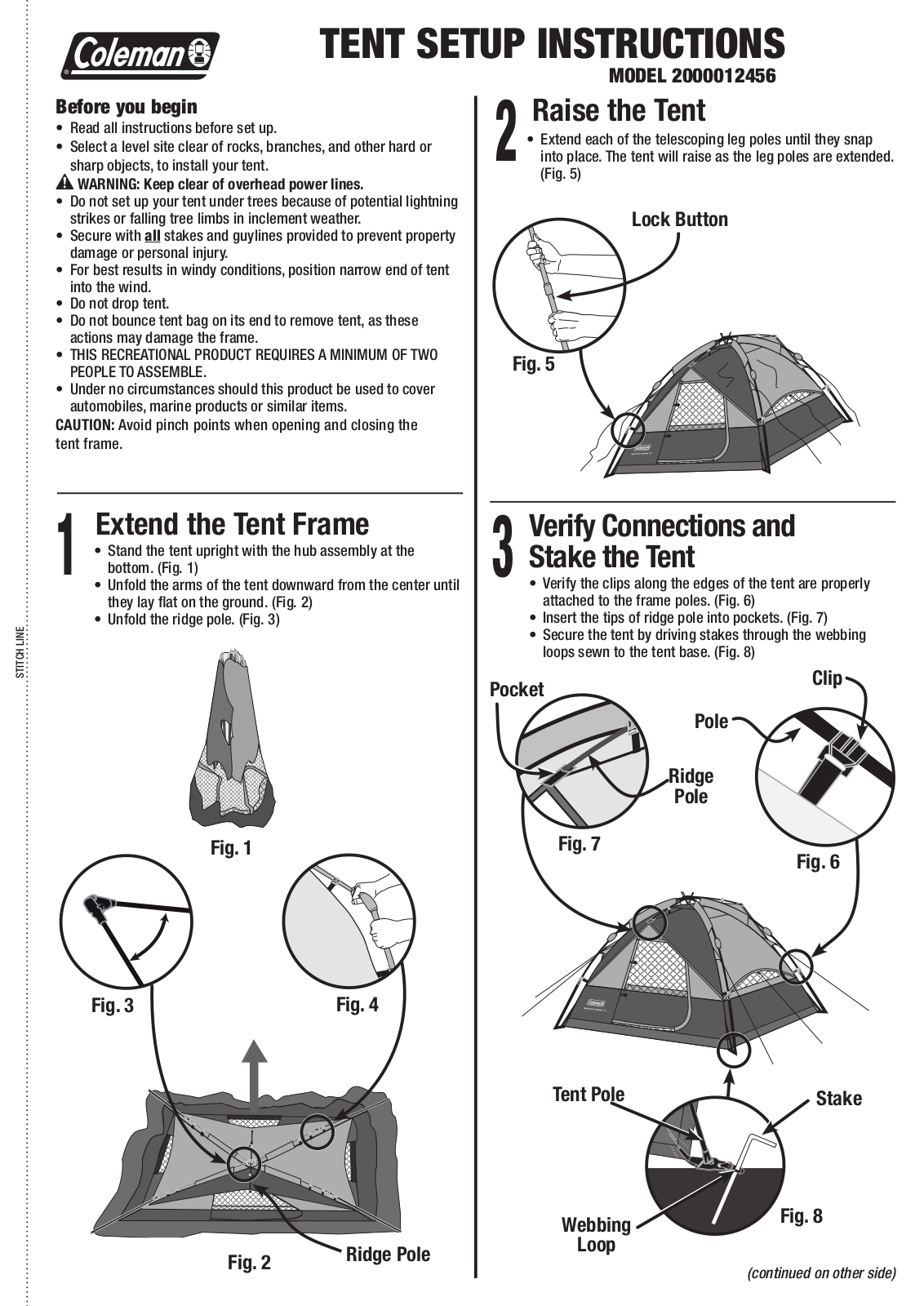 Coleman 2000012456 User Manual