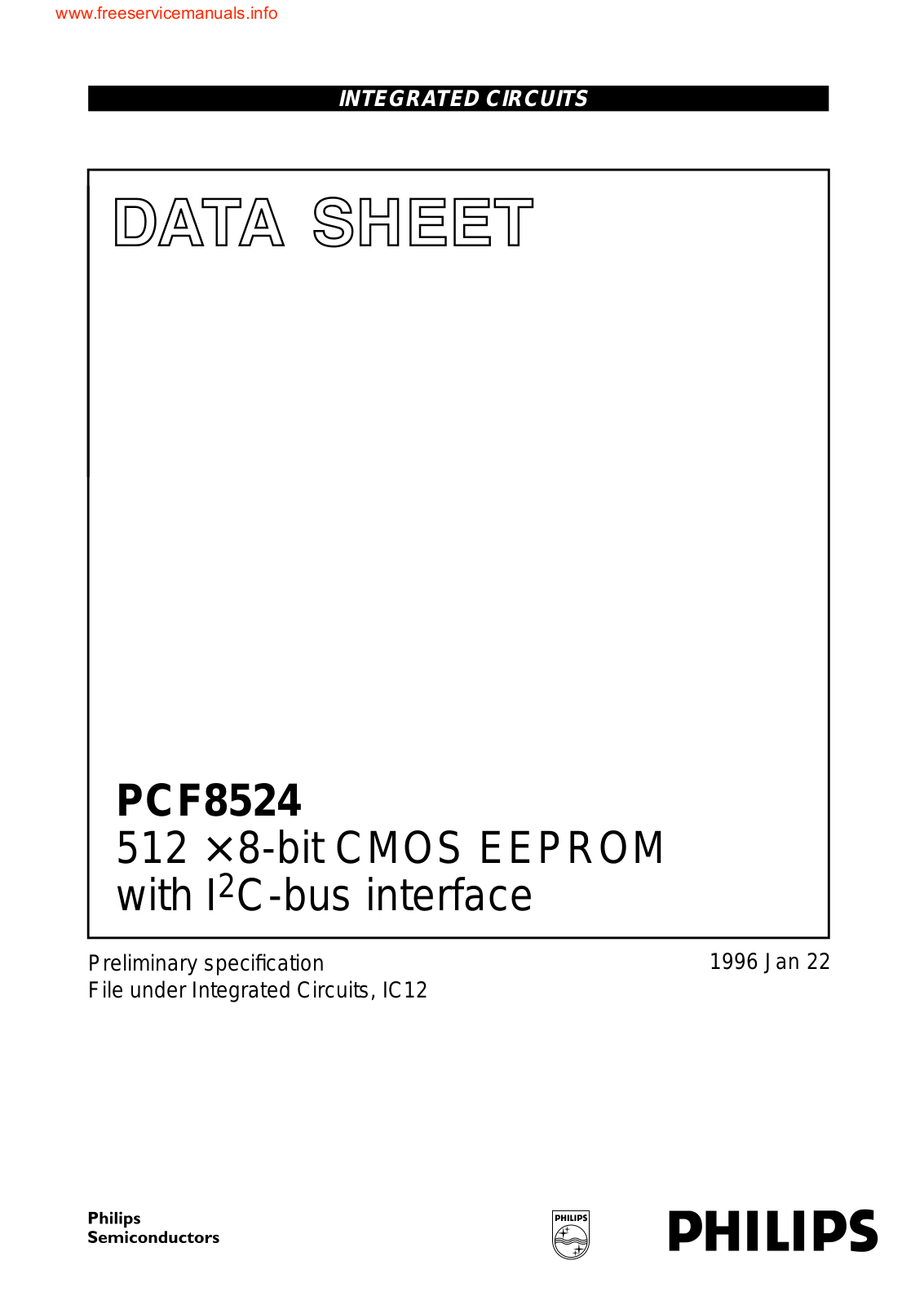 Philips pcf8524 DATASHEETS