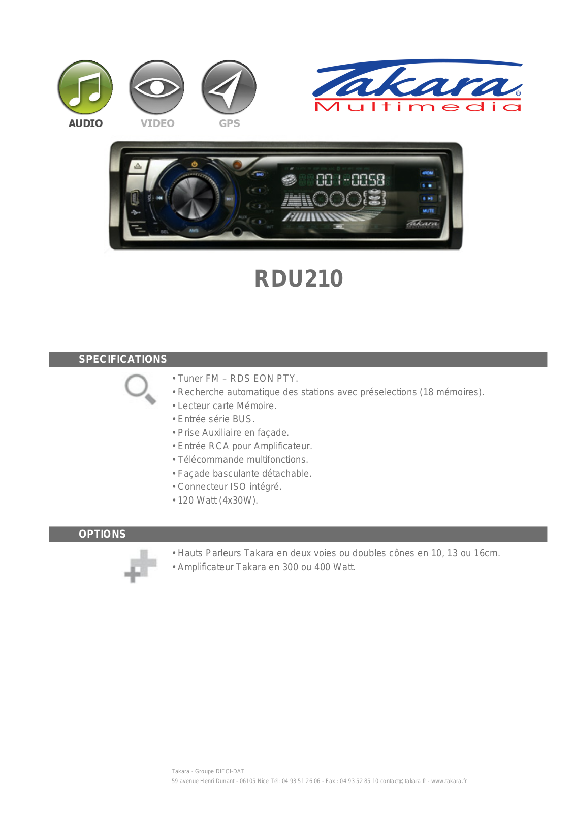 TAKARA RDU210 User Manual