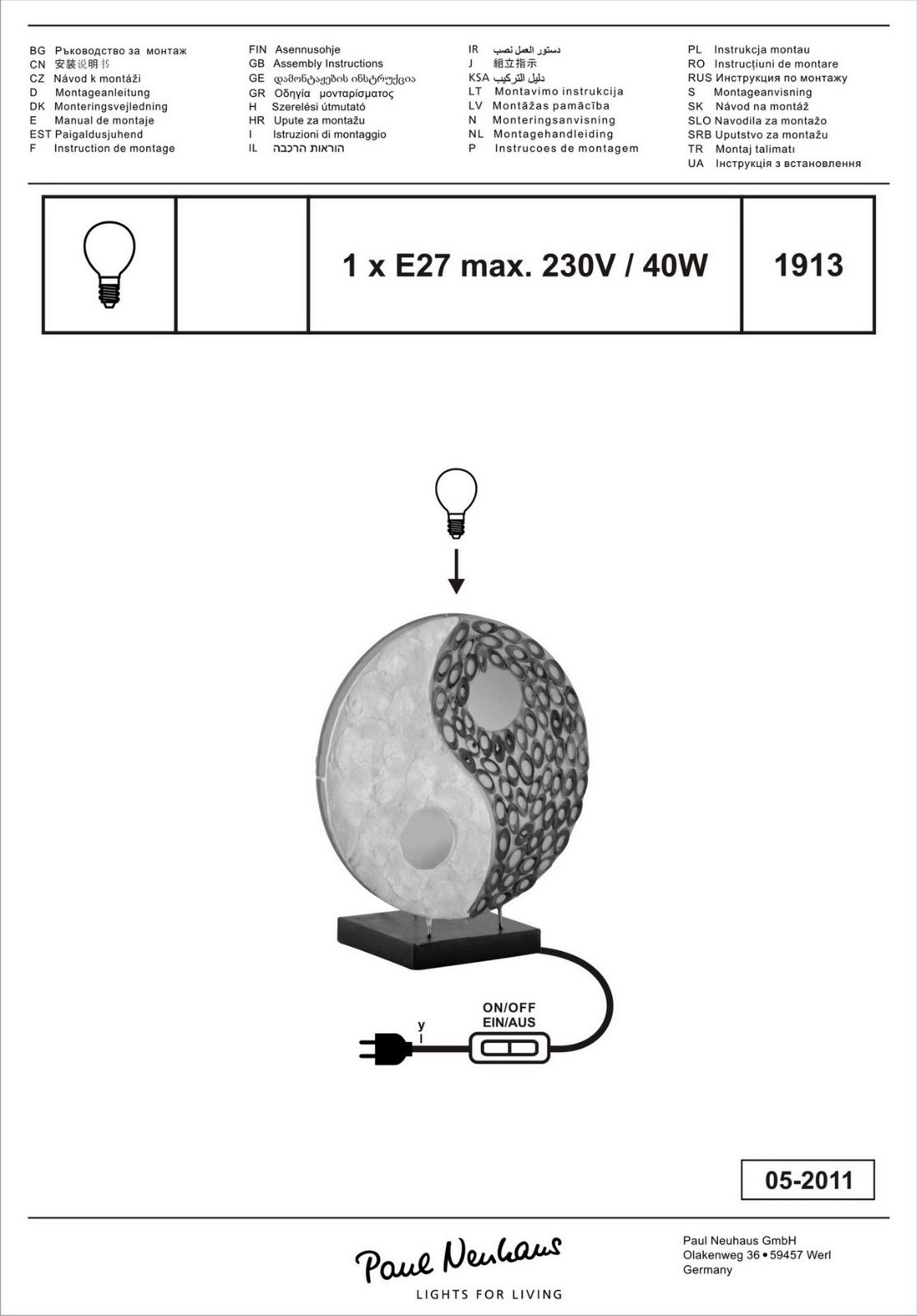 Paul Neuhaus 1913 Assembly Instructions