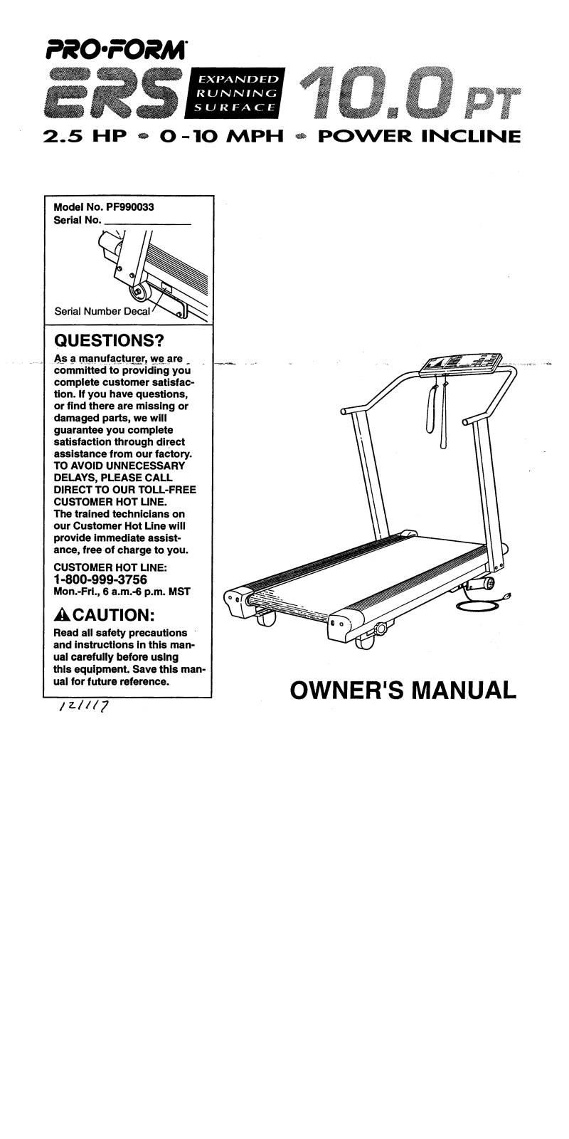 ProForm PF990033 User Manual