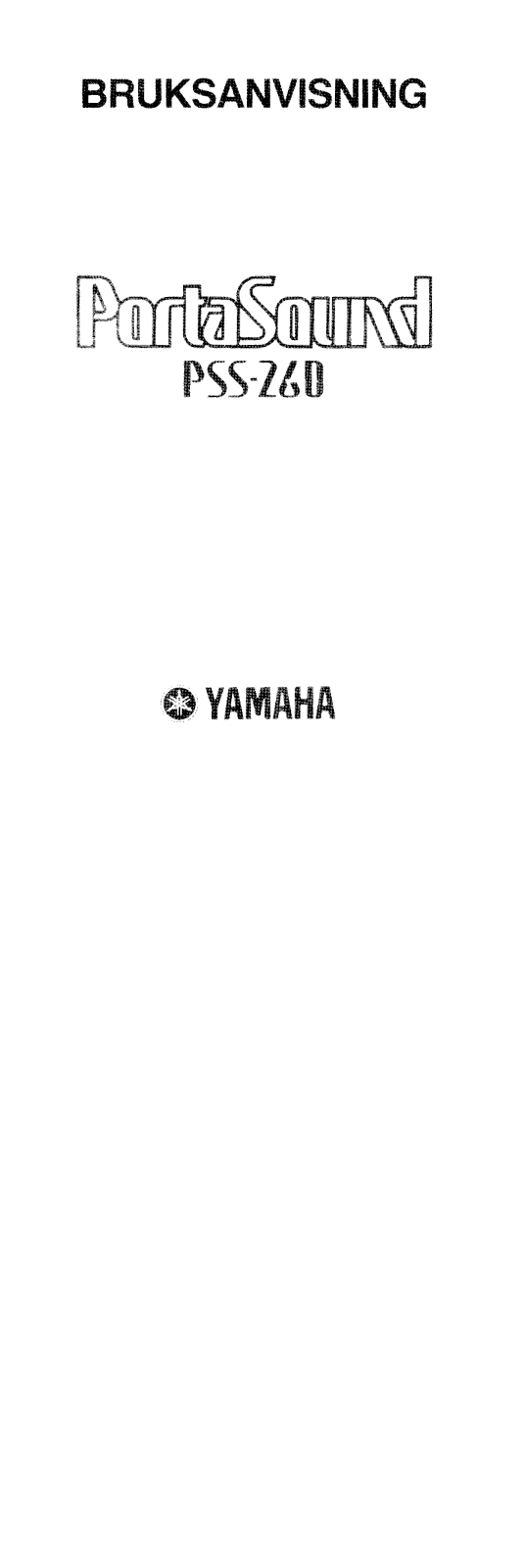 Yamaha PSS-260 User Manual