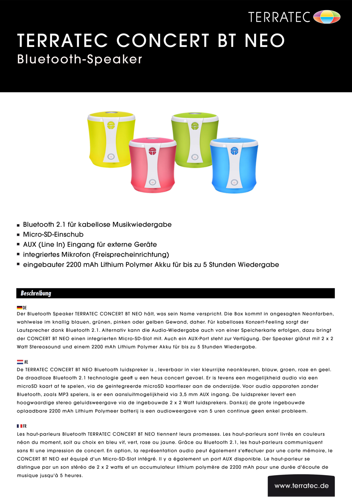 Terratec Concert BT Neo Service Manual