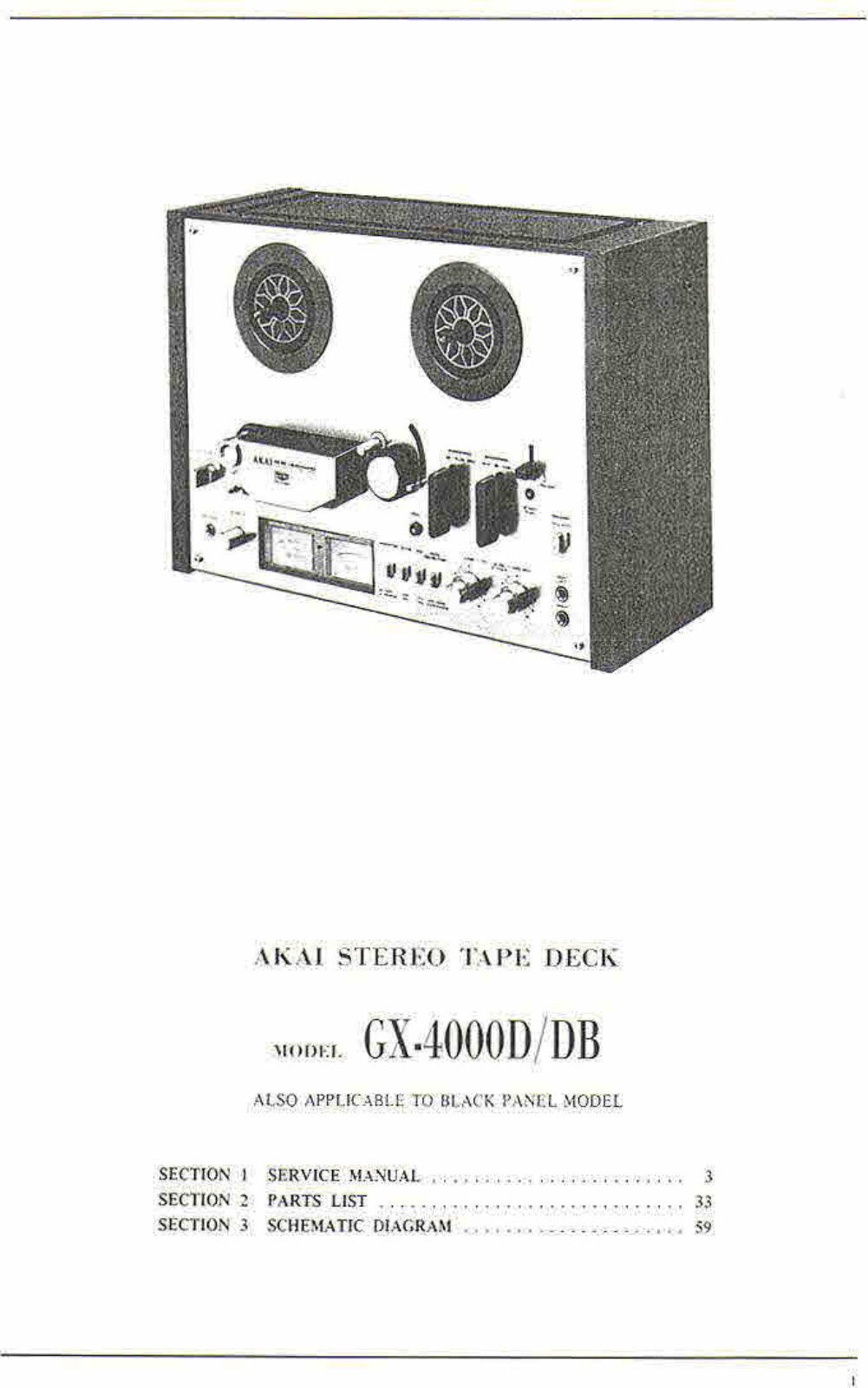 Akai GX-4000-D, GX-4000-DB Service manual