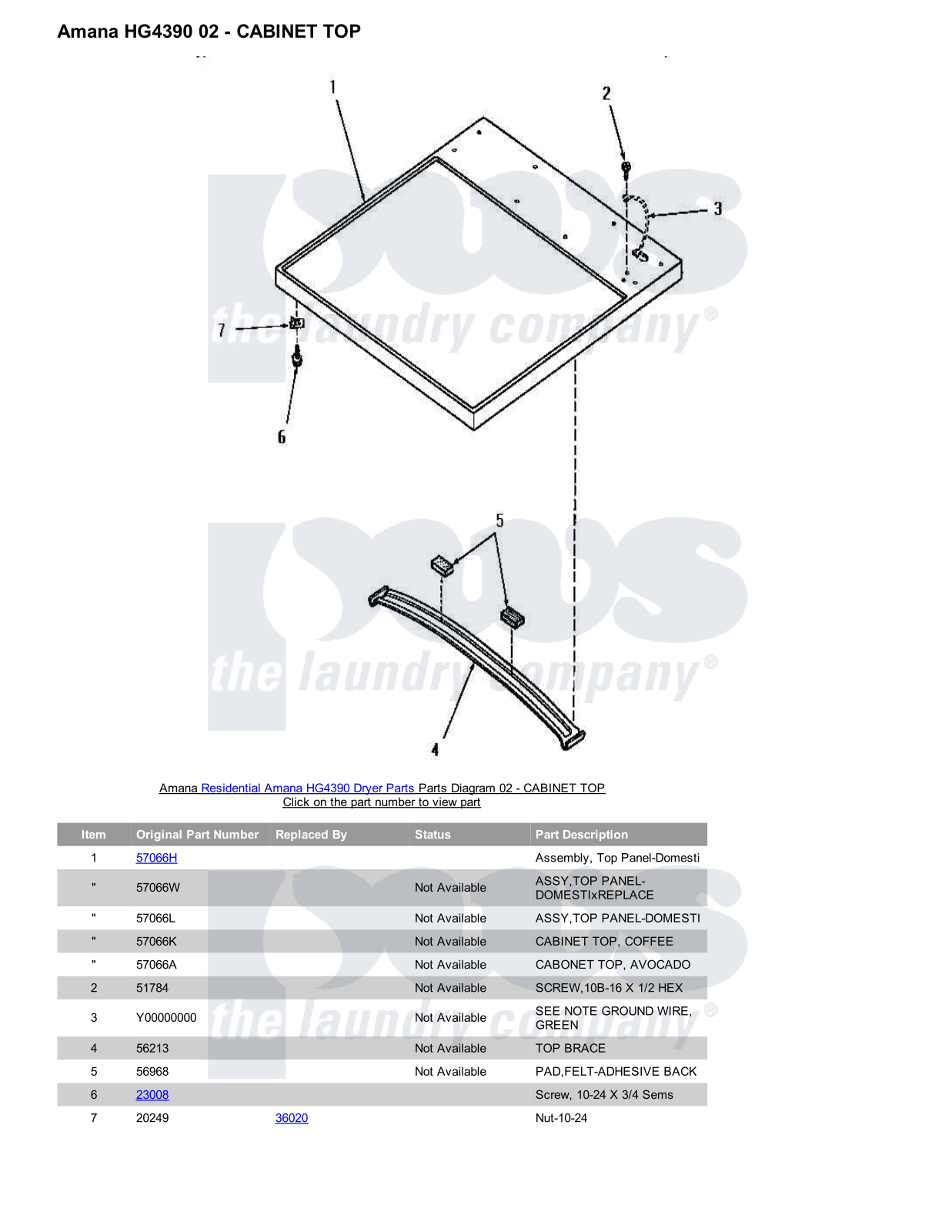 Amana HG4390 Parts Diagram