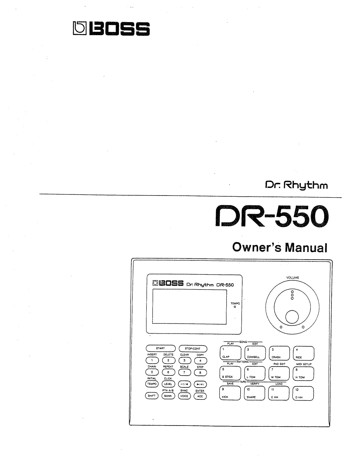 Boss DR-550 User Manual