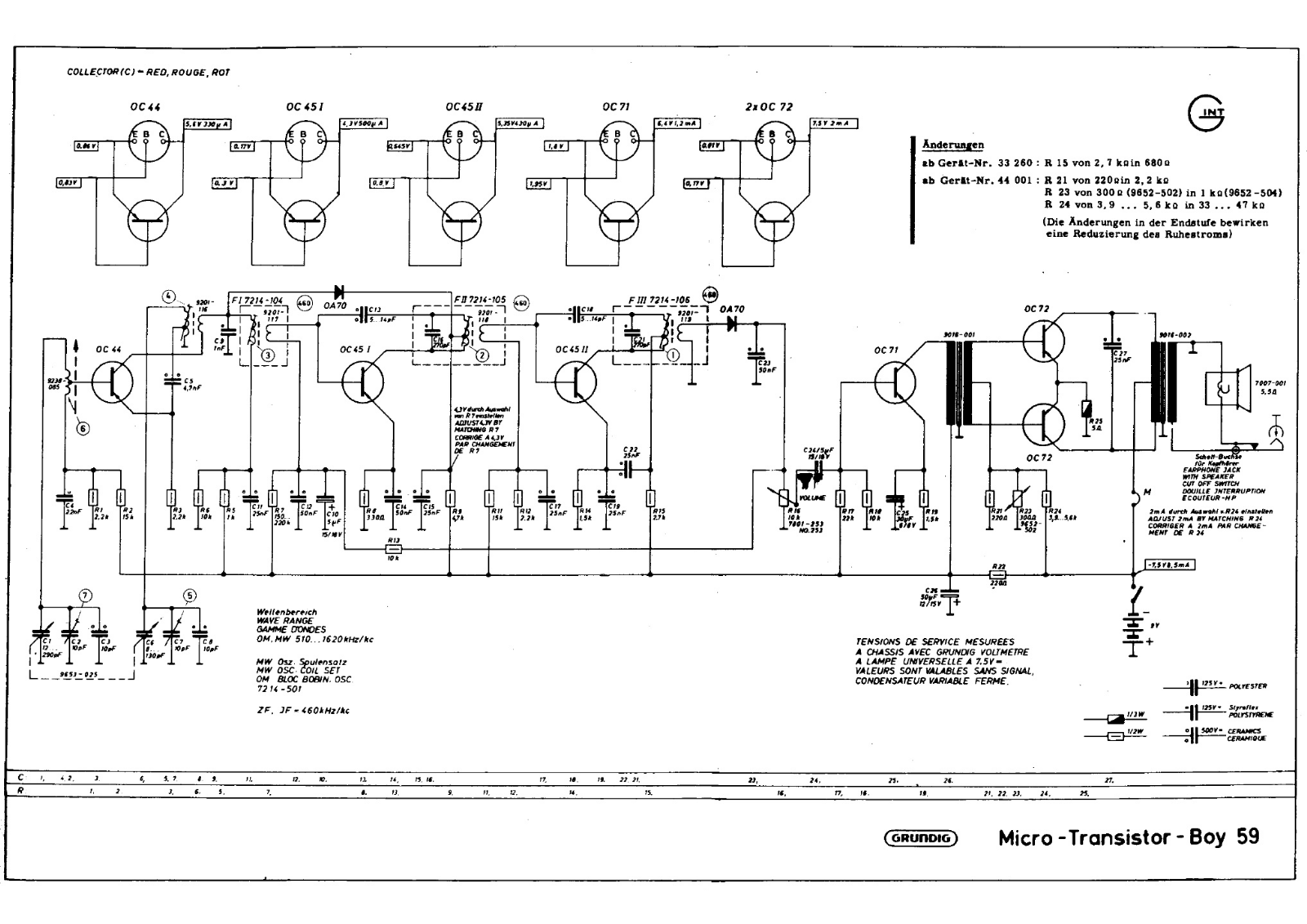 Grundig Micro-Transistor-Boy-59 Schematic