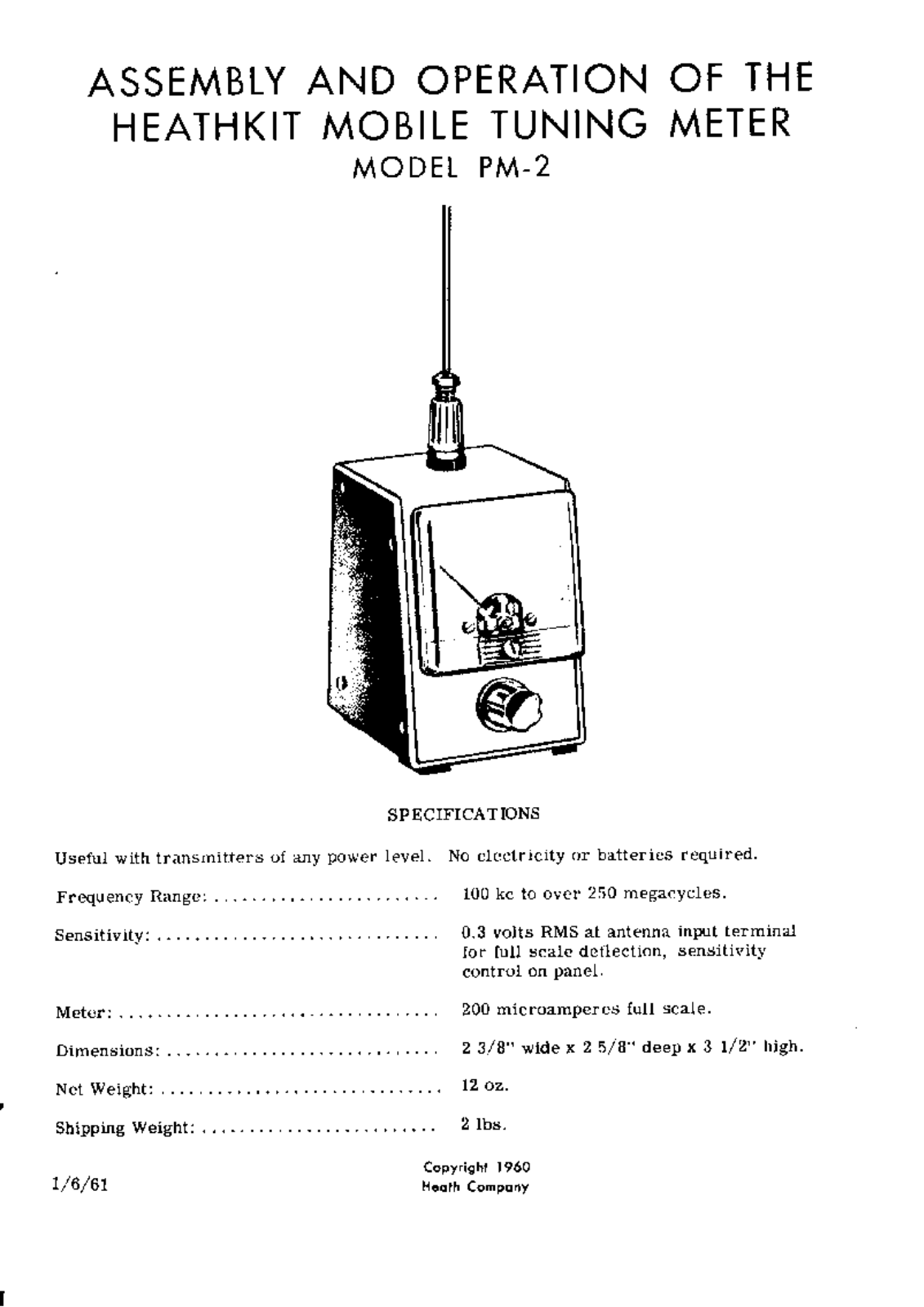 Heathkit pm 2 schematic