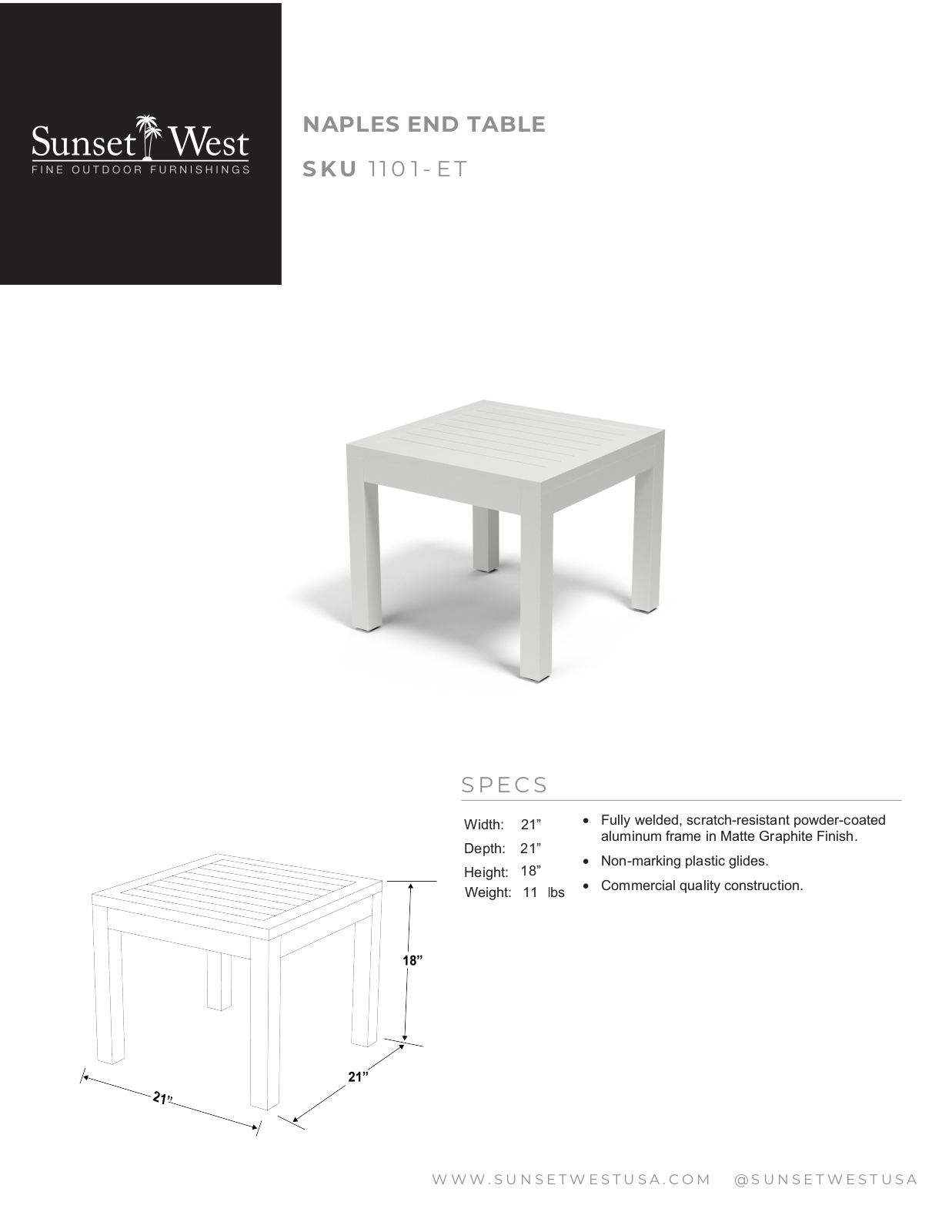 Sunset West XSW10250 Specifications - ManualMachine.com