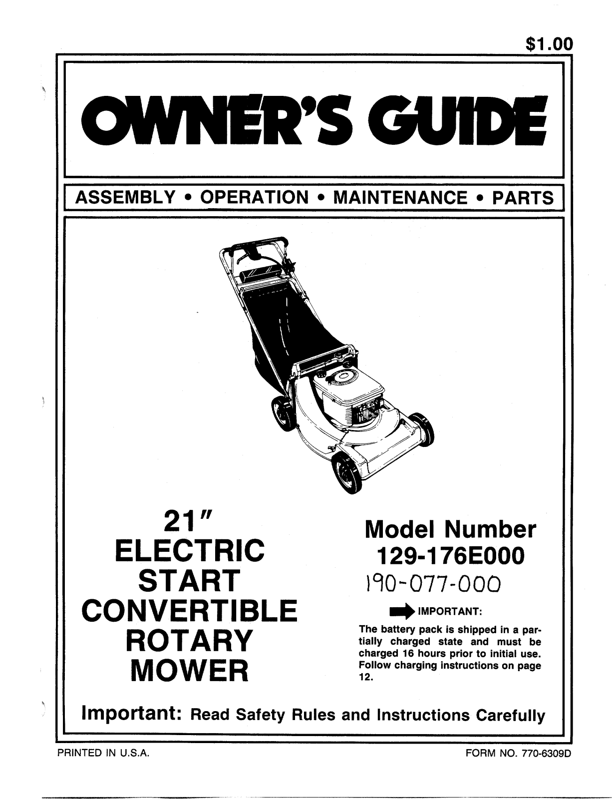 MTD 129-176E000 User Manual